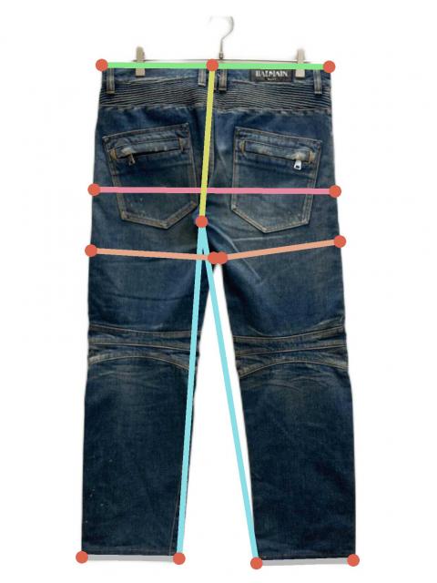 中古・古着通販】BALMAIN (バルマン) ダメージ加工バイカーデニム