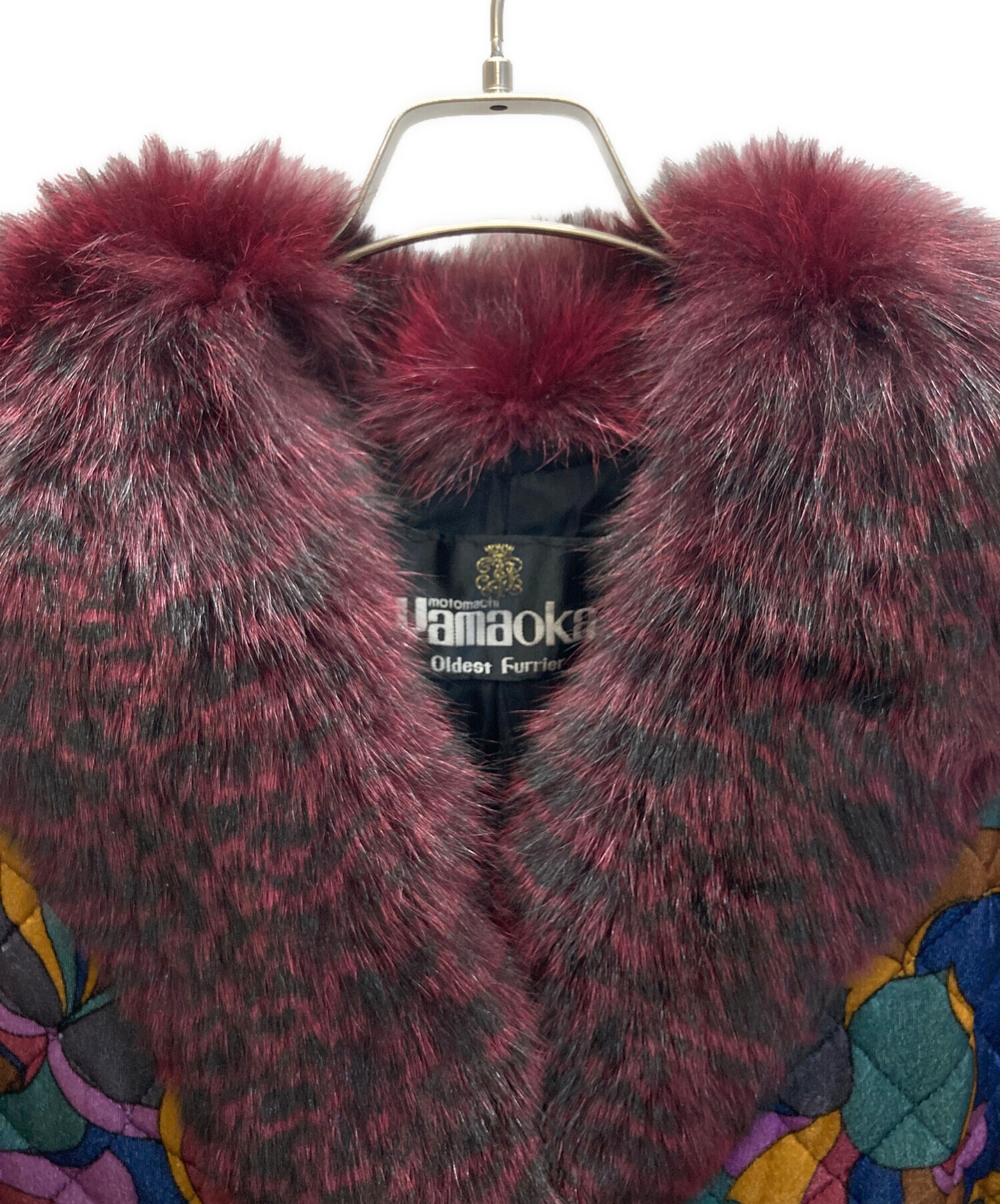 中古・古着通販】yamaoka (ヤマオカ) ファー中綿コート マルチカラー