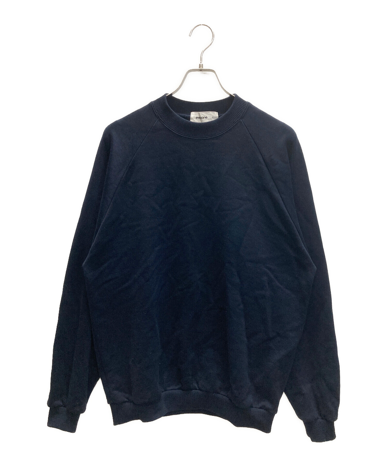 中古・古着通販】everyone (エブリワン) ラグランスウェット ネイビー