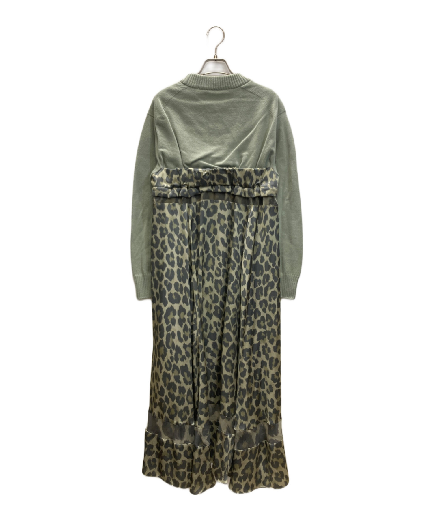 中古・古着通販】sacai (サカイ) レオパードドッキングニットドレス