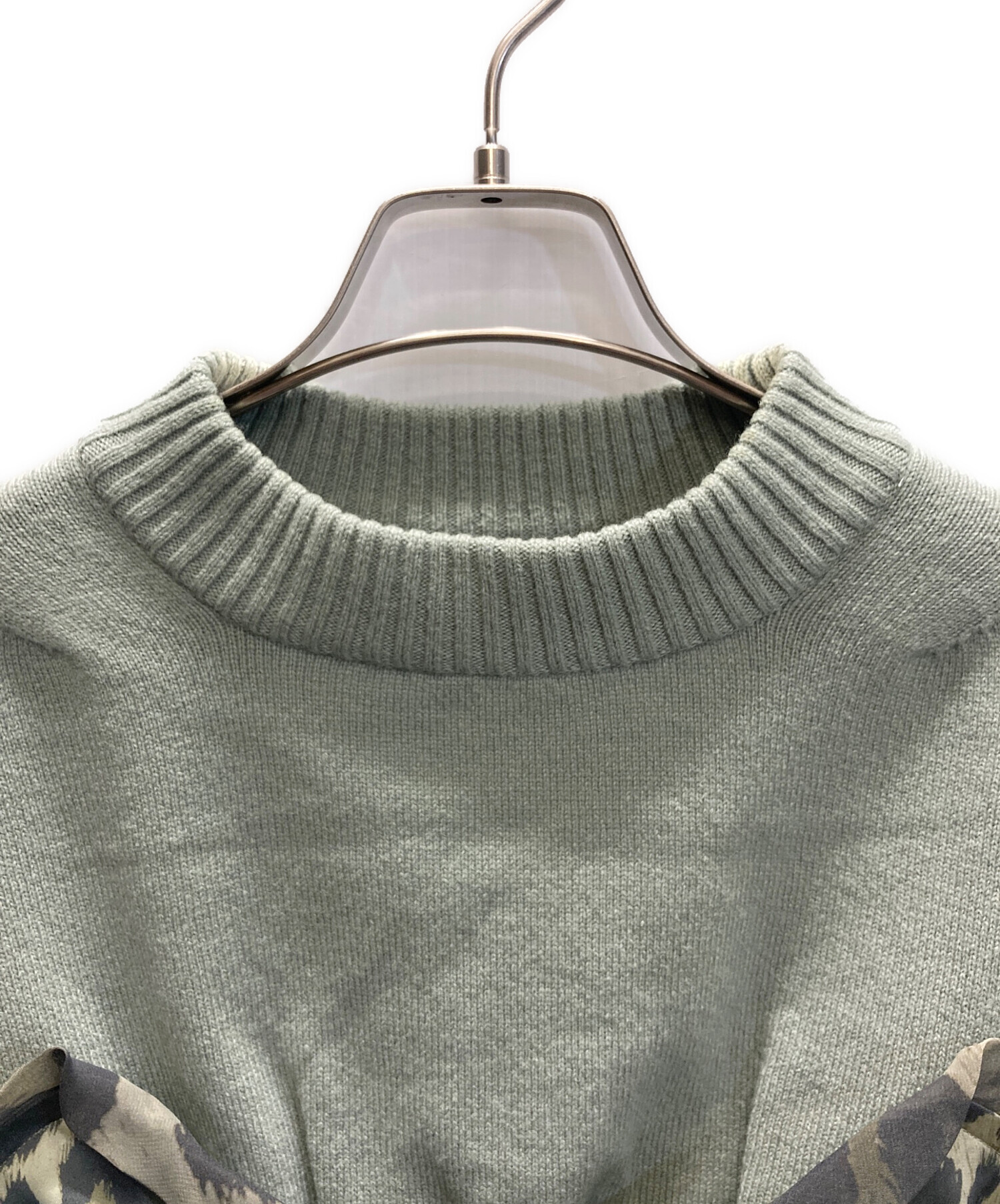 中古・古着通販】sacai (サカイ) レオパードドッキングニットドレス