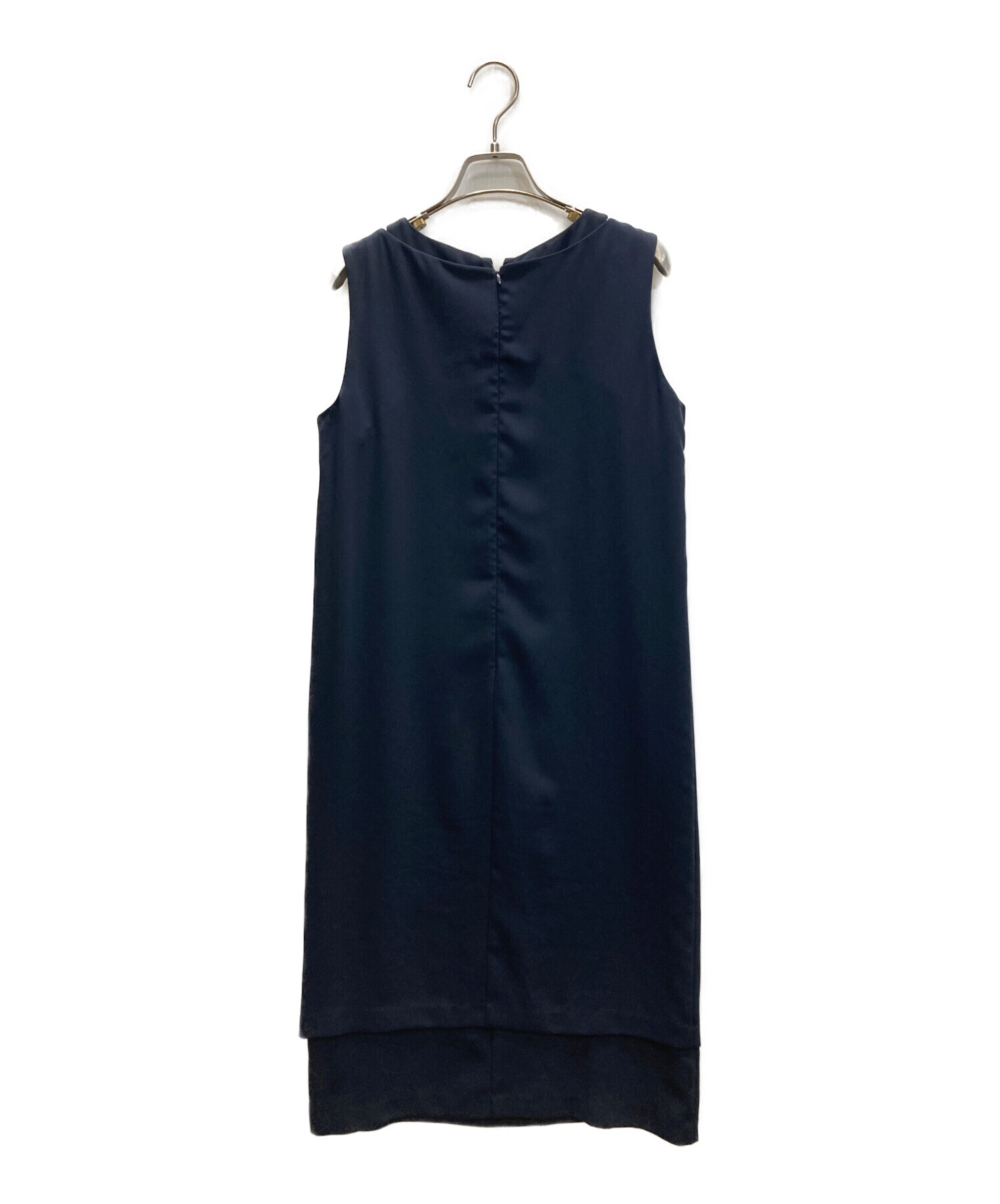 中古・古着通販】CLANE (クラネ) ノースリーブワンピース ネイビー