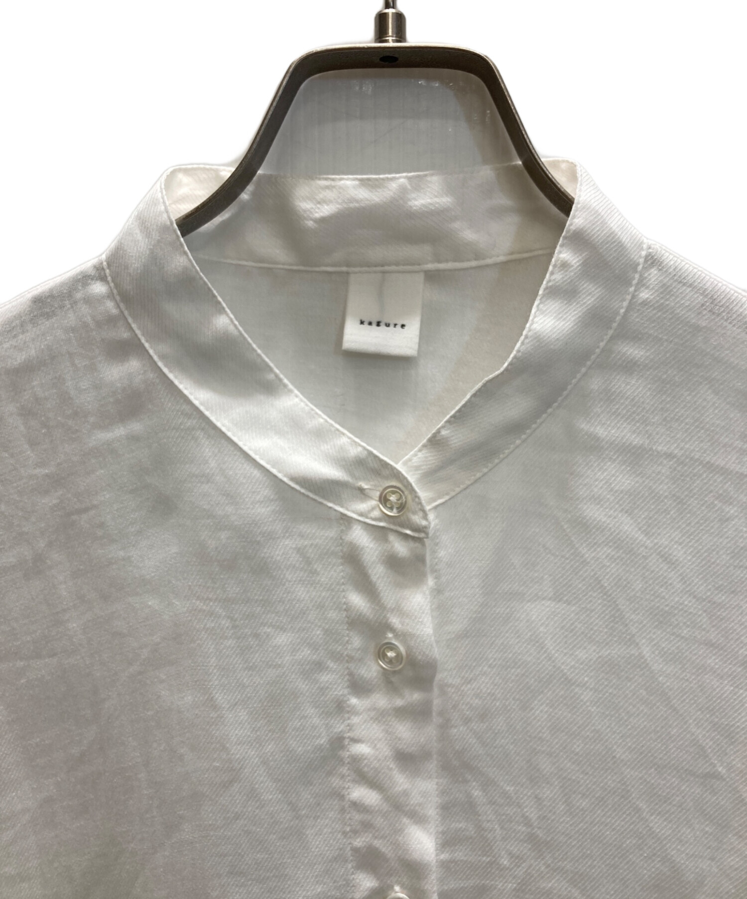 中古・古着通販】kagure (カグレ) ラミースタンドカラーショートシャツ