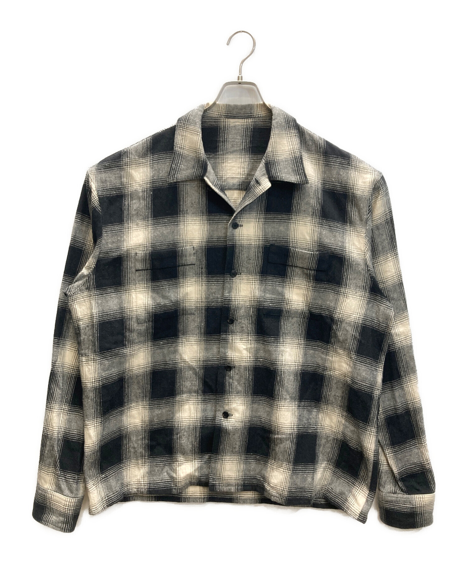 中古・古着通販】KINEMA (キネマ) L/S OMBRE CHECK SHIRT ホワイト