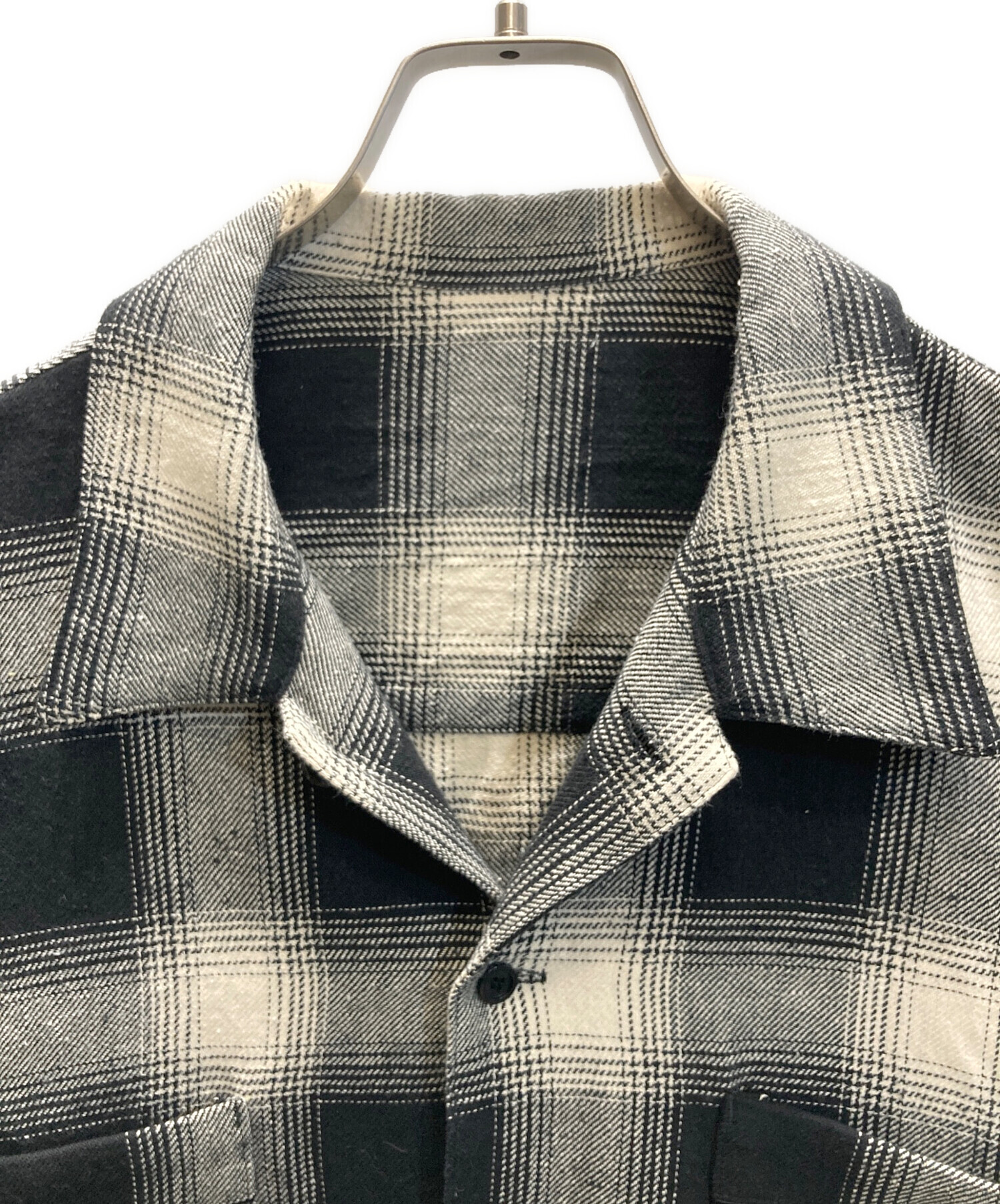 中古・古着通販】KINEMA (キネマ) L/S OMBRE CHECK SHIRT ホワイト