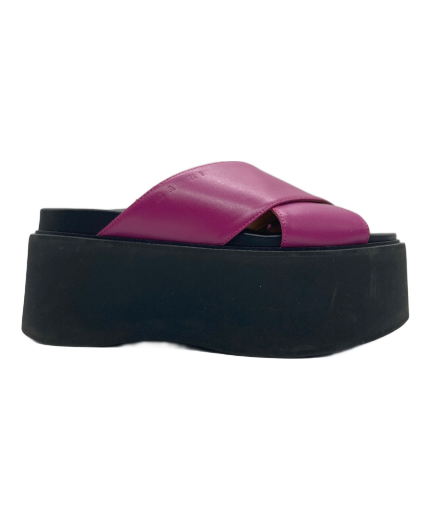 中古・古着通販】MARNI (マルニ) プラットフォームサンダル ブラック