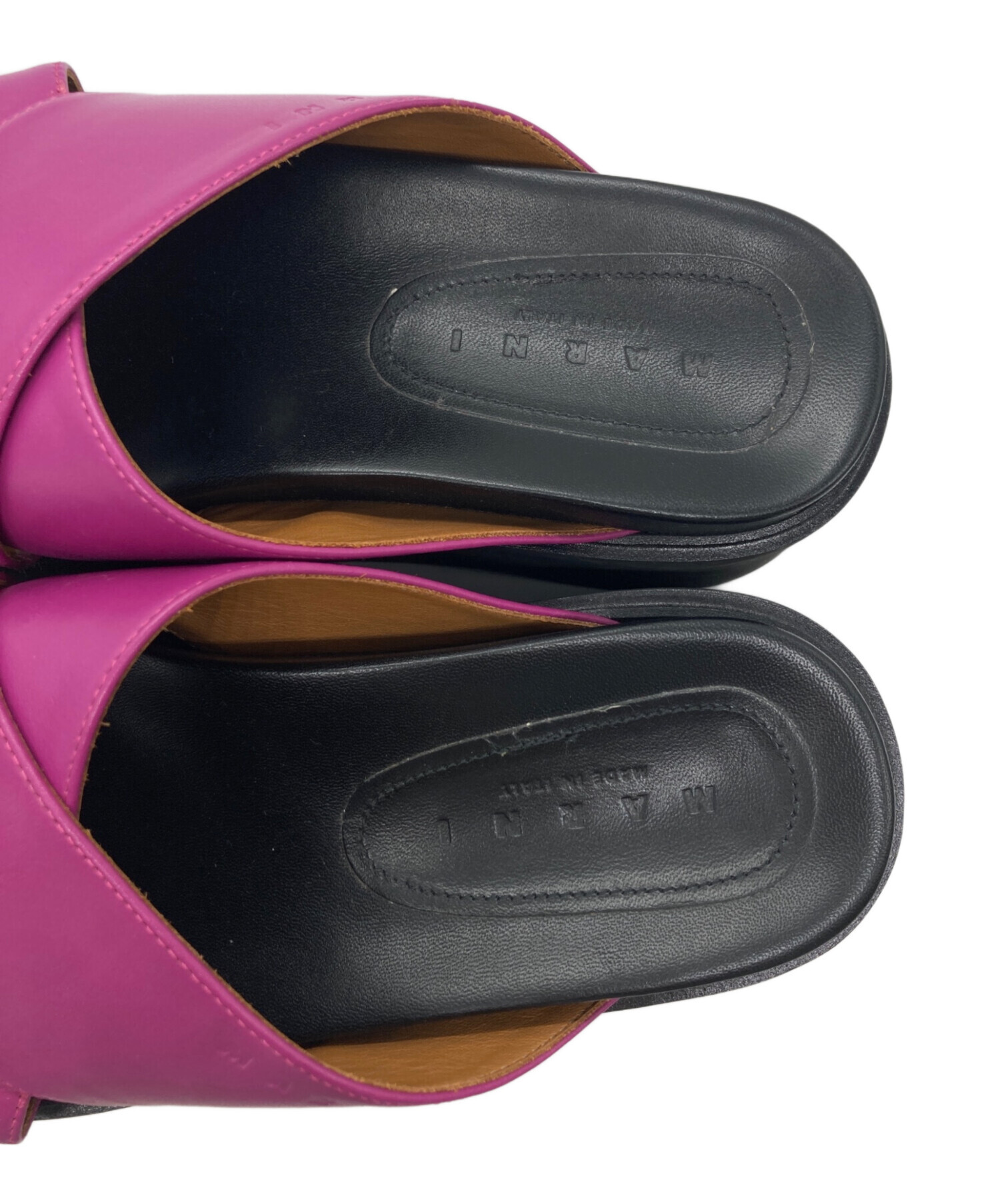 中古・古着通販】MARNI (マルニ) プラットフォームサンダル ブラック