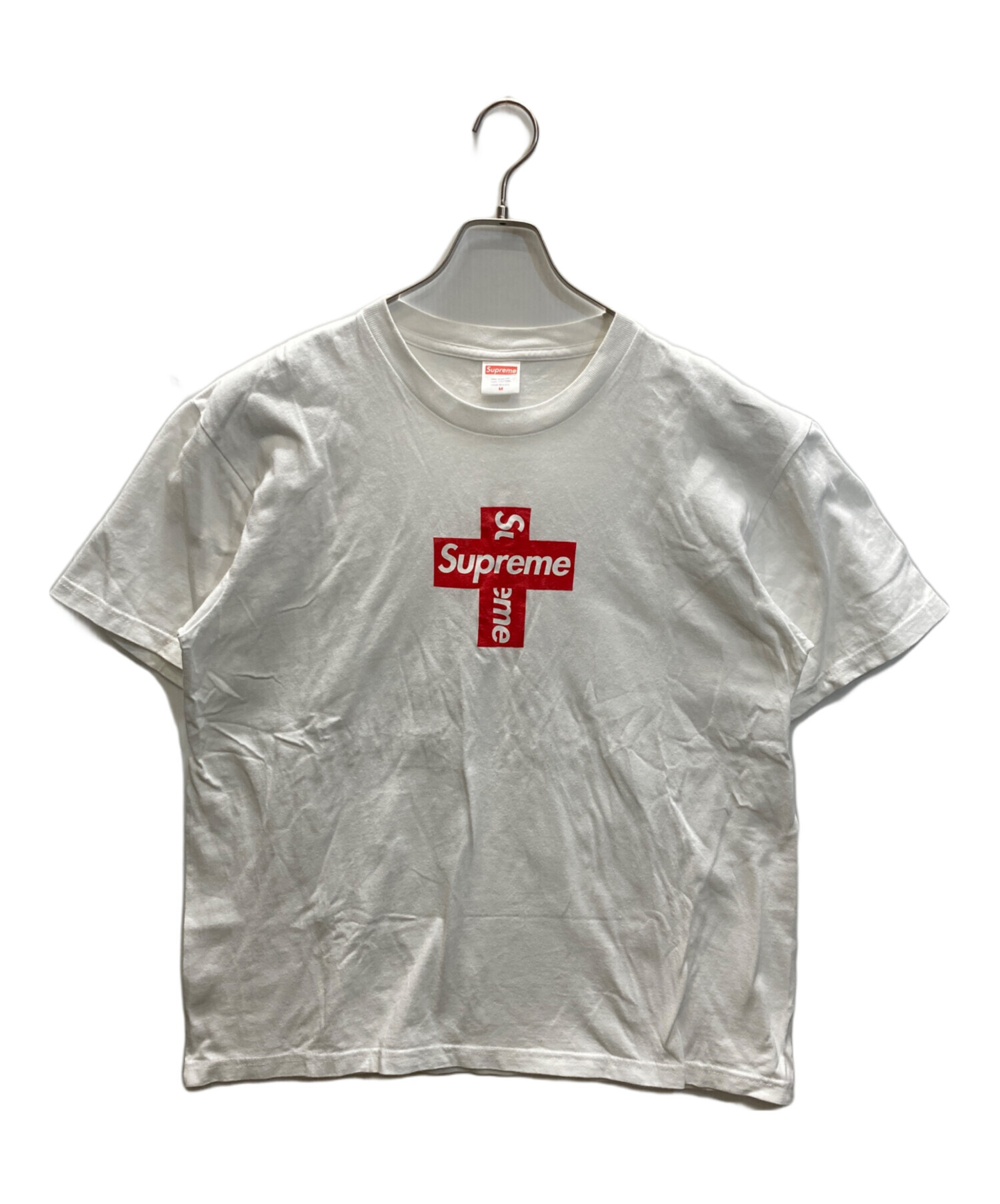 中古・古着通販】Supreme (シュプリーム) Cross Box Logo Tee ホワイト 