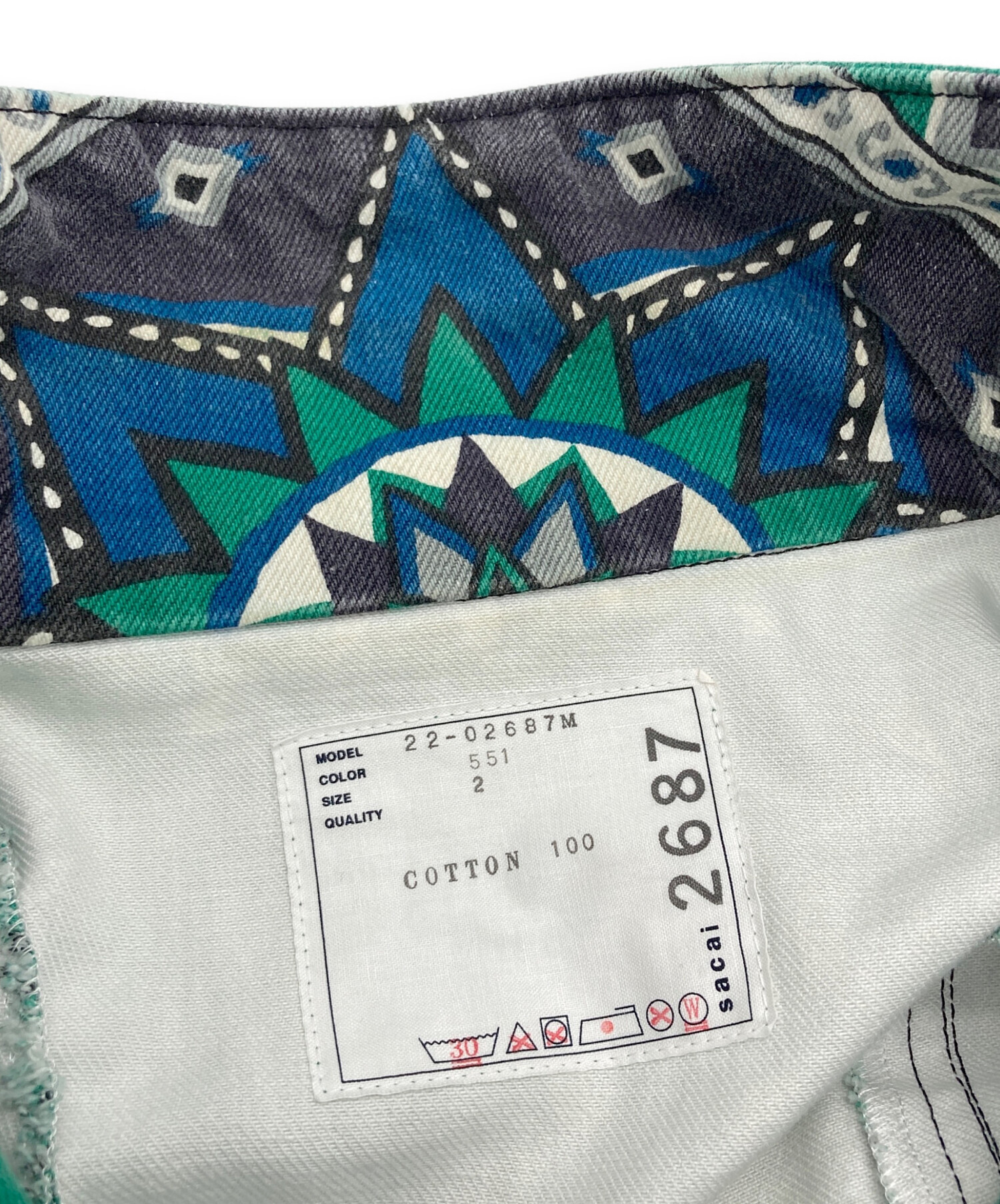 中古・古着通販】sacai (サカイ) Bandana Print Blouson バンダナ