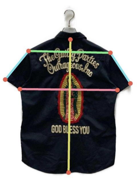 中古・古着通販】WACKO MARIA (ワコマリア) マリア刺繍ワークシャツ 中古・古着通販】WACKO MARIA (ワコマリア) マリア刺繍ワークシャツ