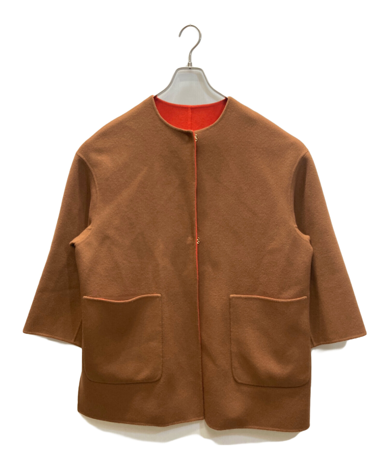 B&Y ユナイテッドアローズ ウールリバーコート オレンジ BEAUTY&YOUTH