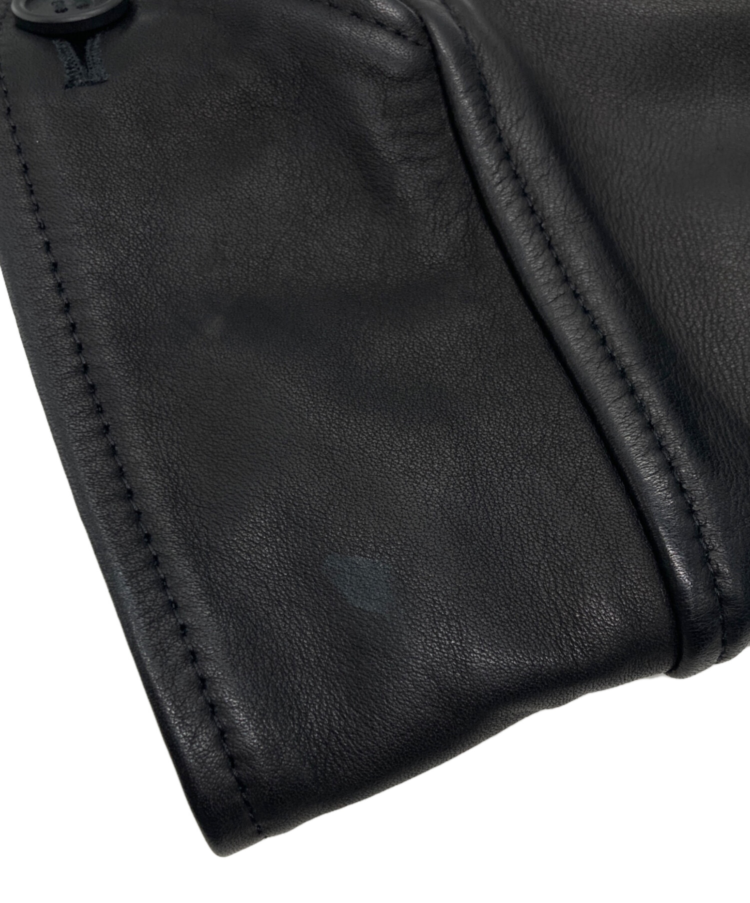 アボンタージュ レザージャケット ライダース　黒ブラック　牛革　裏地 綿100% 中古・古着通販】A vontade (アボンタージ) Leather Car Coat レザー