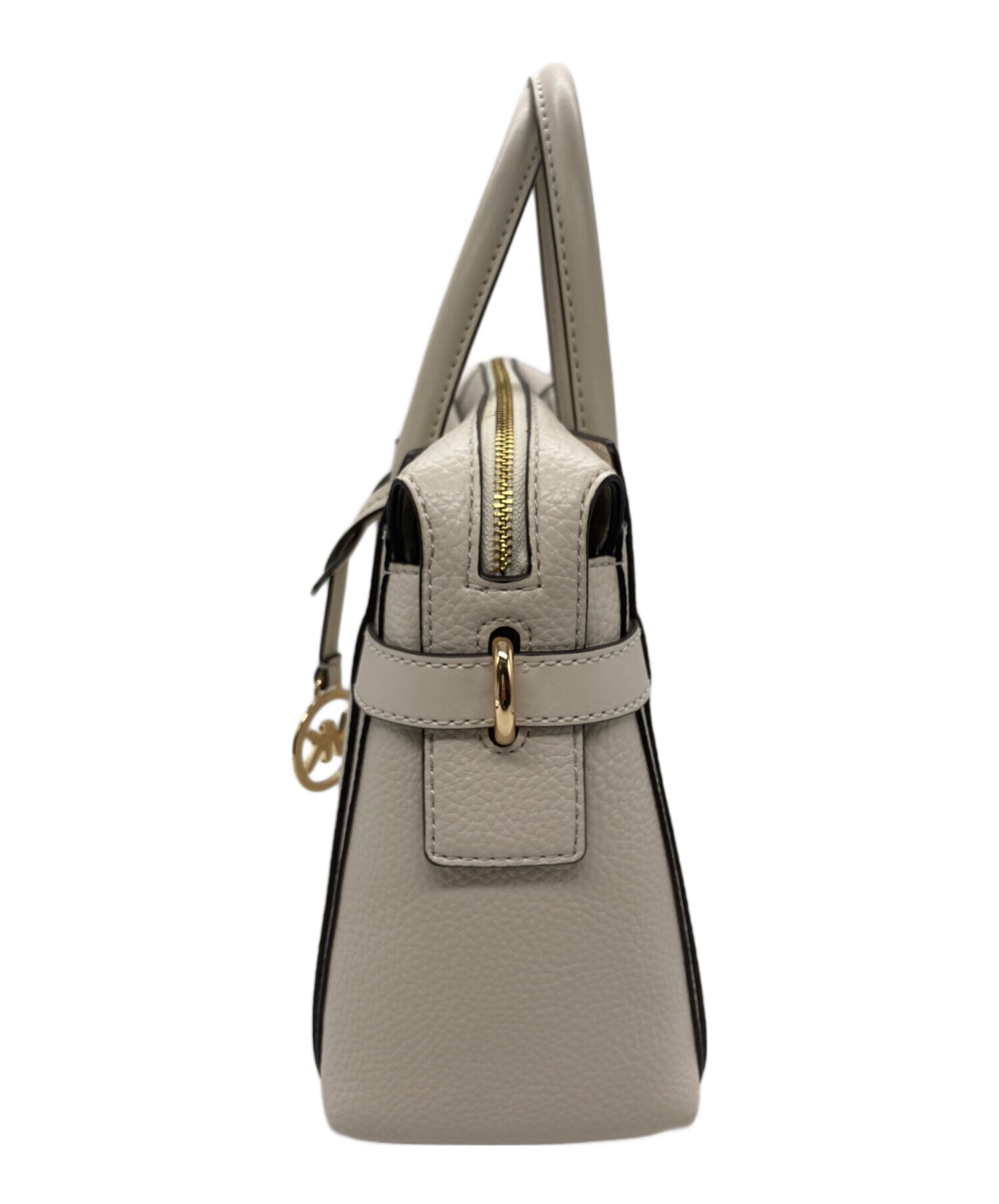 マイケルコース Michael Kors 2WAYバッグ MERCER トップジップ ベルテッド サッチェル スモール PVC レザー ブラウン ゴールド金具 茶 35F2GM9S1B 【保存袋】【中古】 公式アウトレット】MERCER トップジップ ベルテッド サッチェル