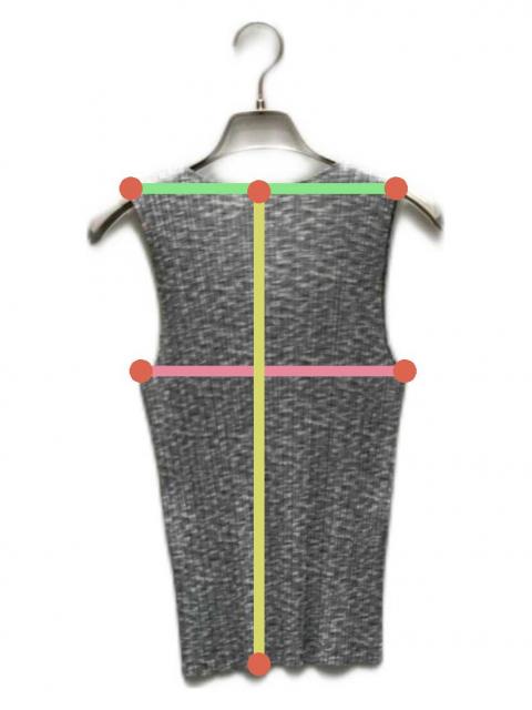 PLEATS PLEASE カットソー　ノースリーブ 中古・古着通販】PLEATS PLEASE (プリーツプリーズ) Vネック