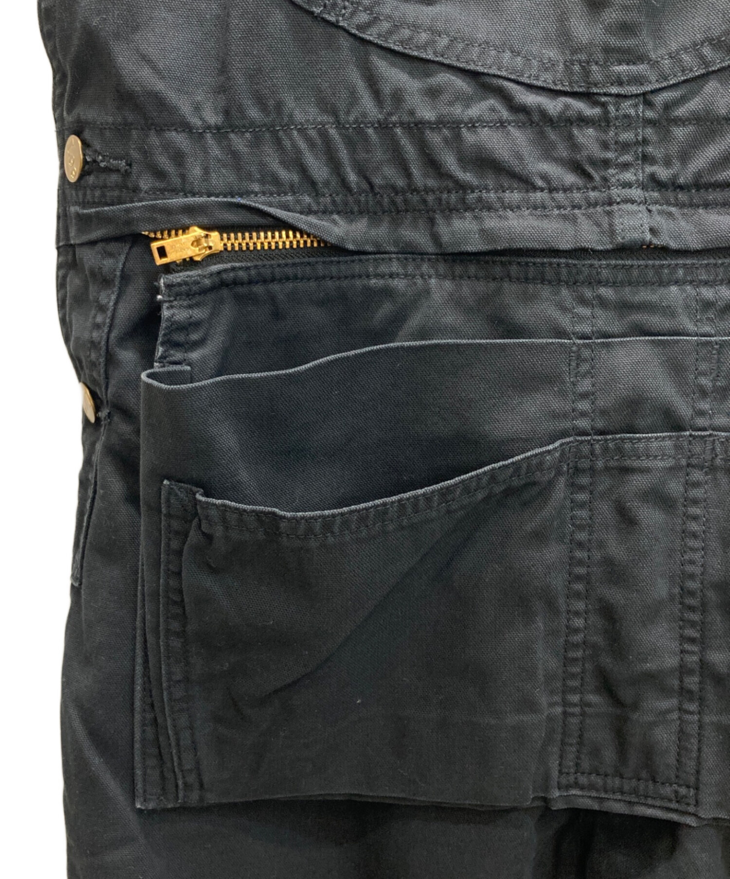 中古・古着通販】LEE (リー) オーバーオール ブラック サイズ:M