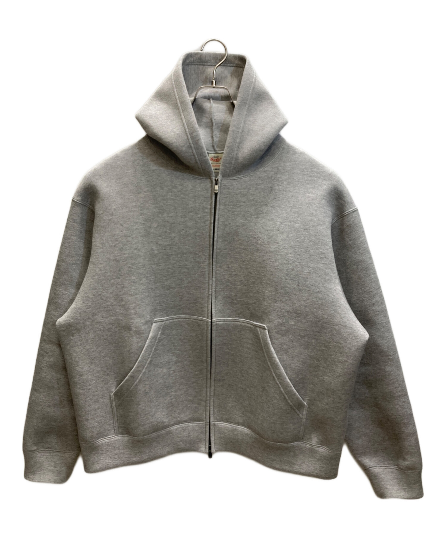 中古・古着通販】gold (ゴールド) CARDBOARD KNIT ZIP PARKA グレー