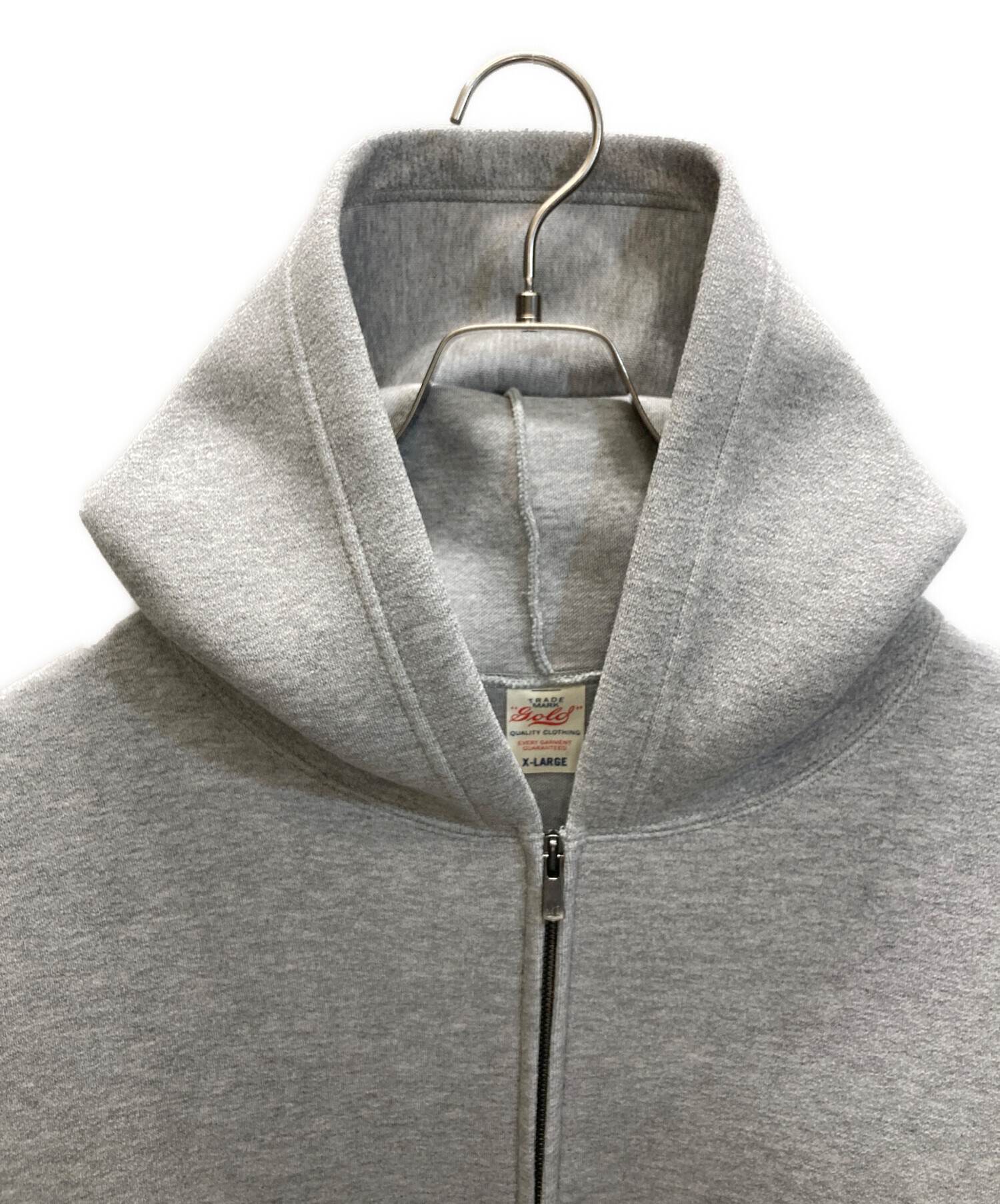 中古・古着通販】gold (ゴールド) CARDBOARD KNIT ZIP PARKA グレー