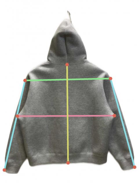 中古・古着通販】gold (ゴールド) CARDBOARD KNIT ZIP PARKA グレー