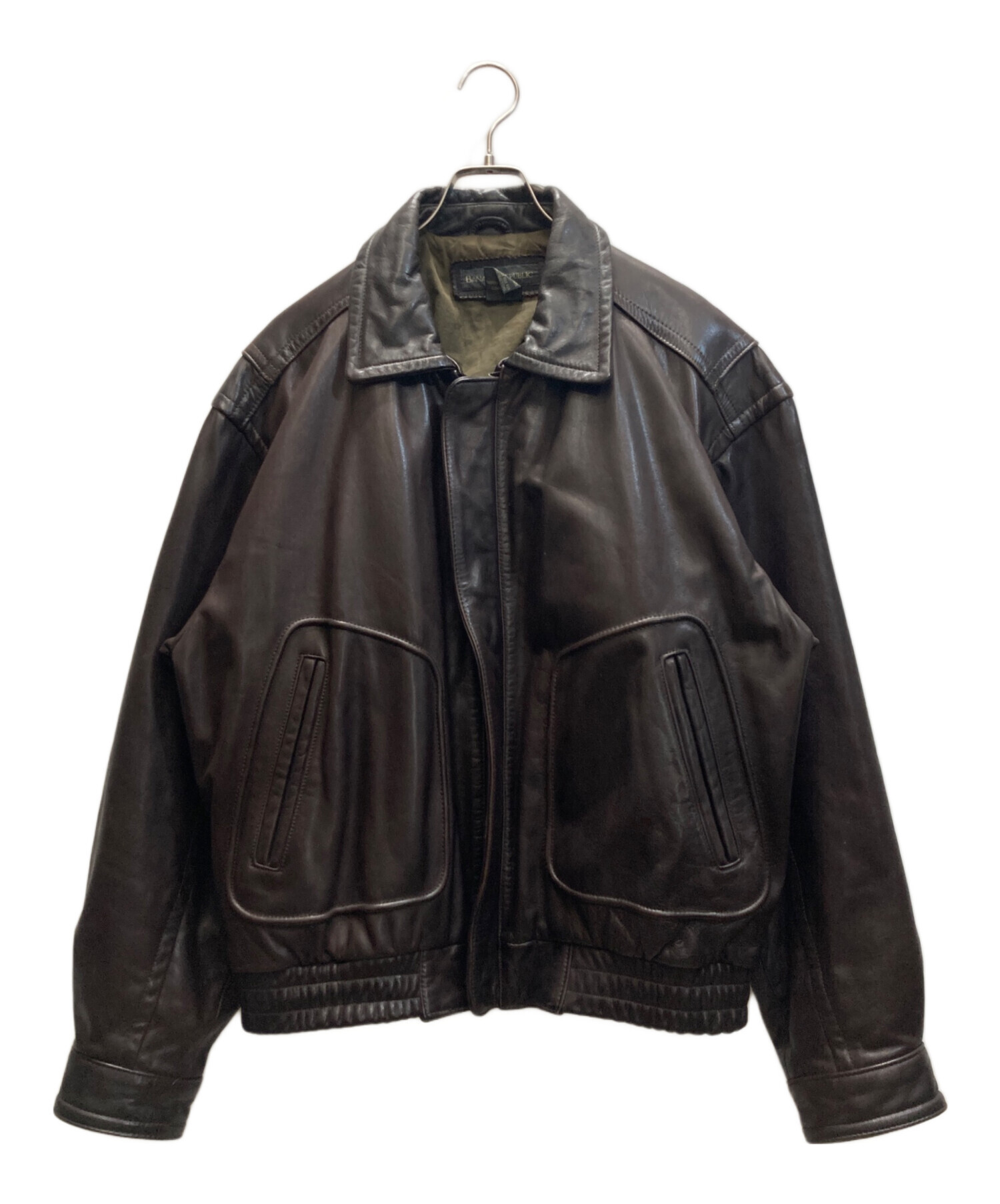 希少XL A-2 バナナリパブリック ラムレザー フライトジャケット カーキ 中古・古着通販】BANANA REPUBLIC (バナナリパブリック) レザー
