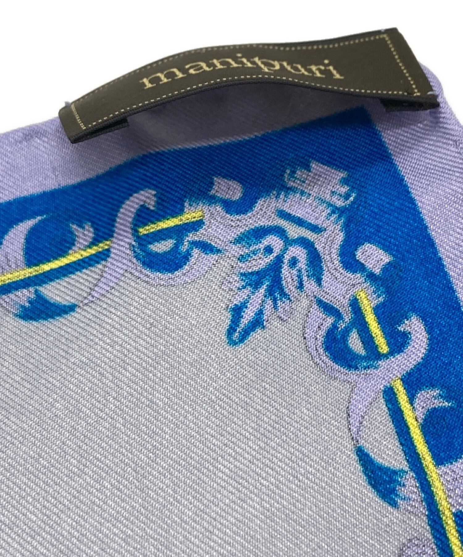 Viaggio Blu MANIPURI マニプリ スカーフ 中古・古着通販】manipuri (マニプリ) シルクスカーフ ブルー サイズ