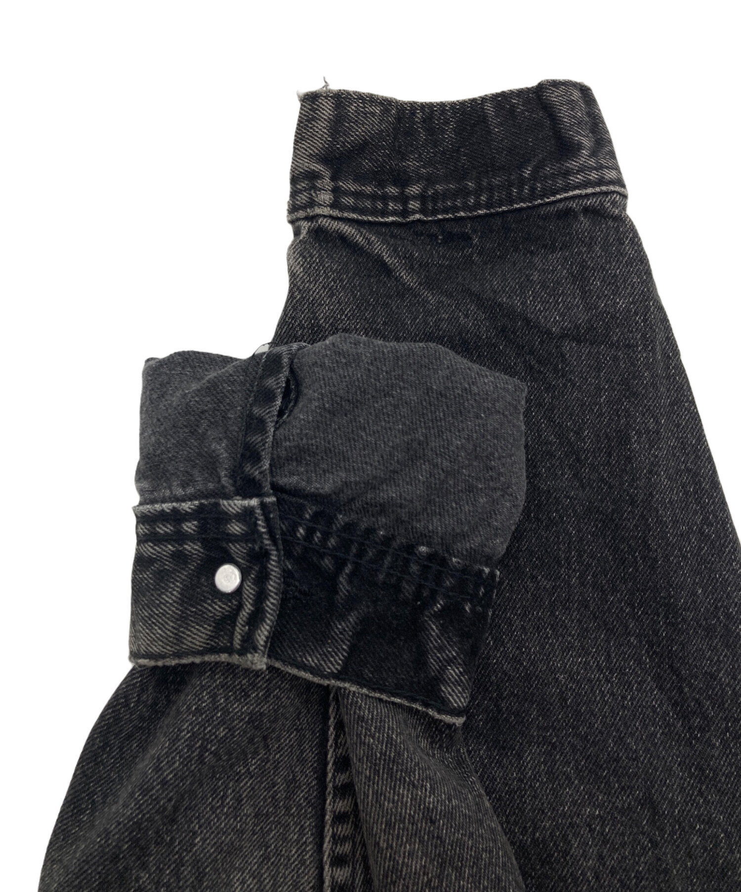 中古・古着通販】LEE (リー) 後染め 220-J デニムジャケット ブラック