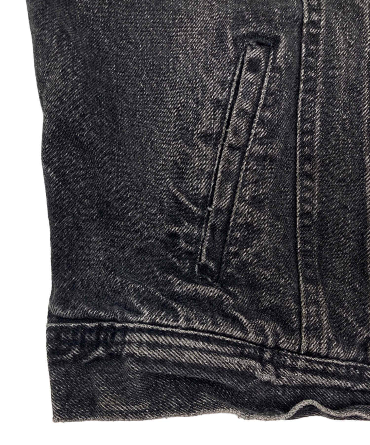 中古・古着通販】LEE (リー) 後染め 220-J デニムジャケット ブラック