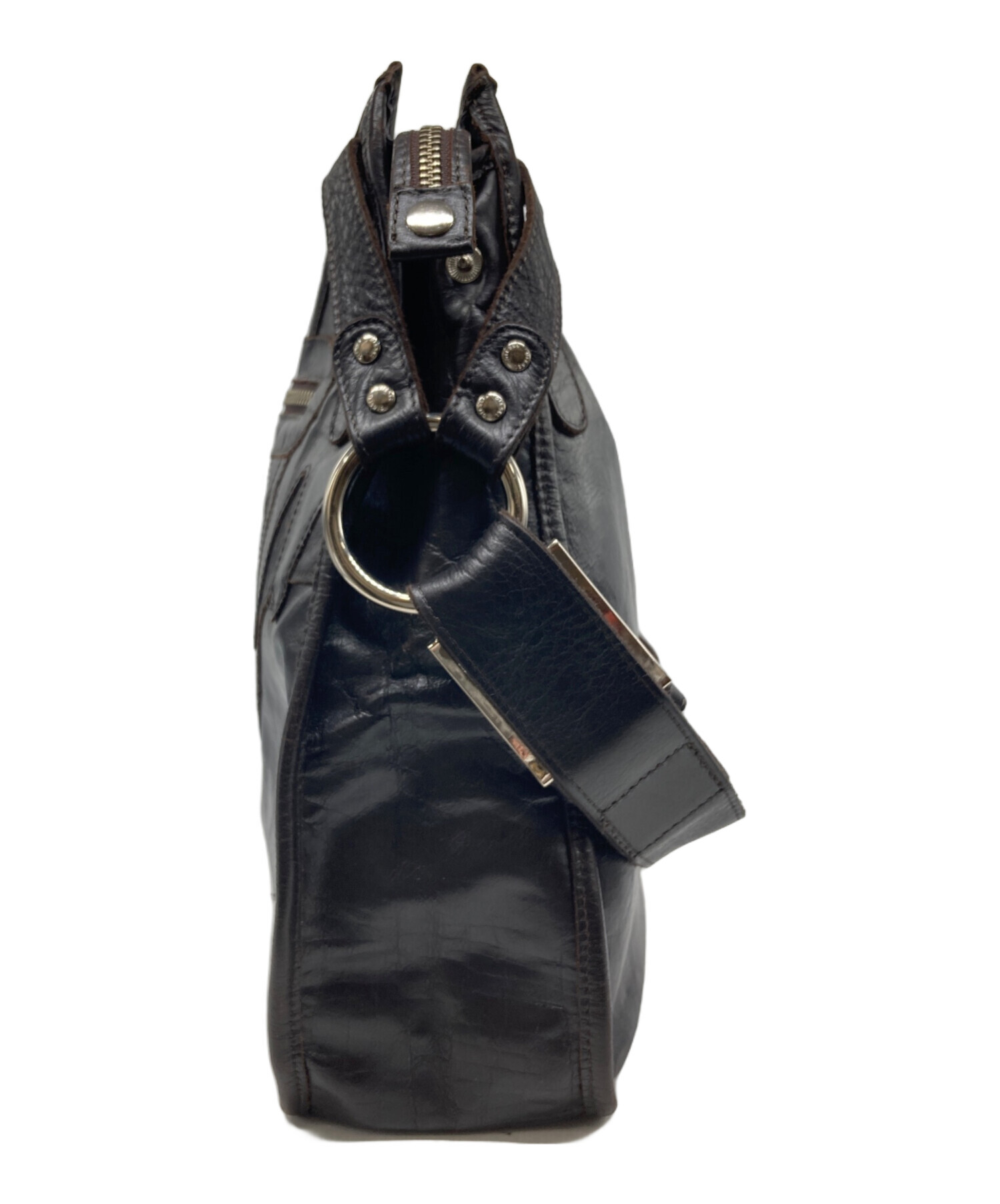 中古・古着通販】DIESEL (ディーゼル) レザーワンショルダーバッグ