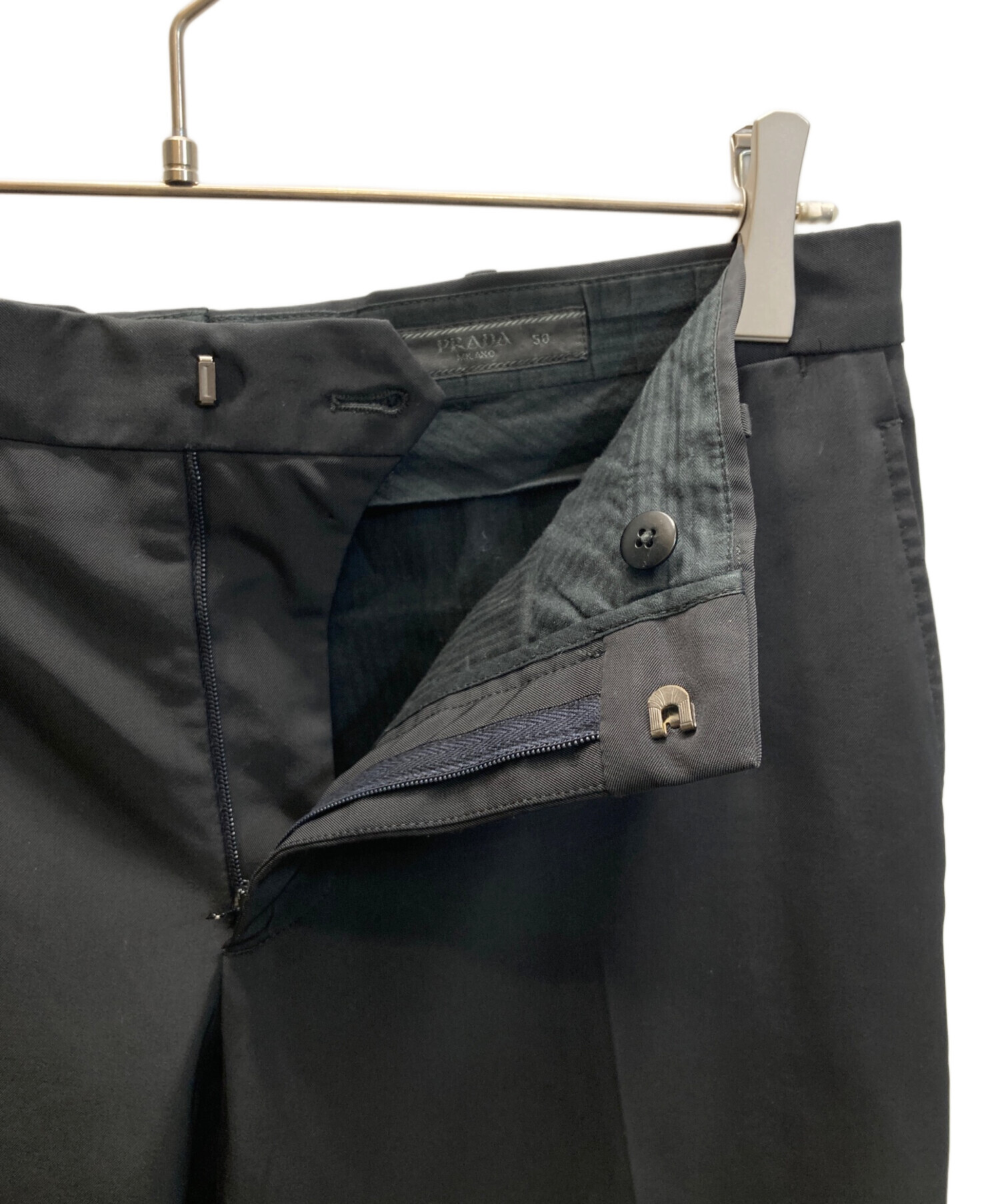 中古・古着通販】PRADA (プラダ) スラックス ブラック サイズ:SIZE 50