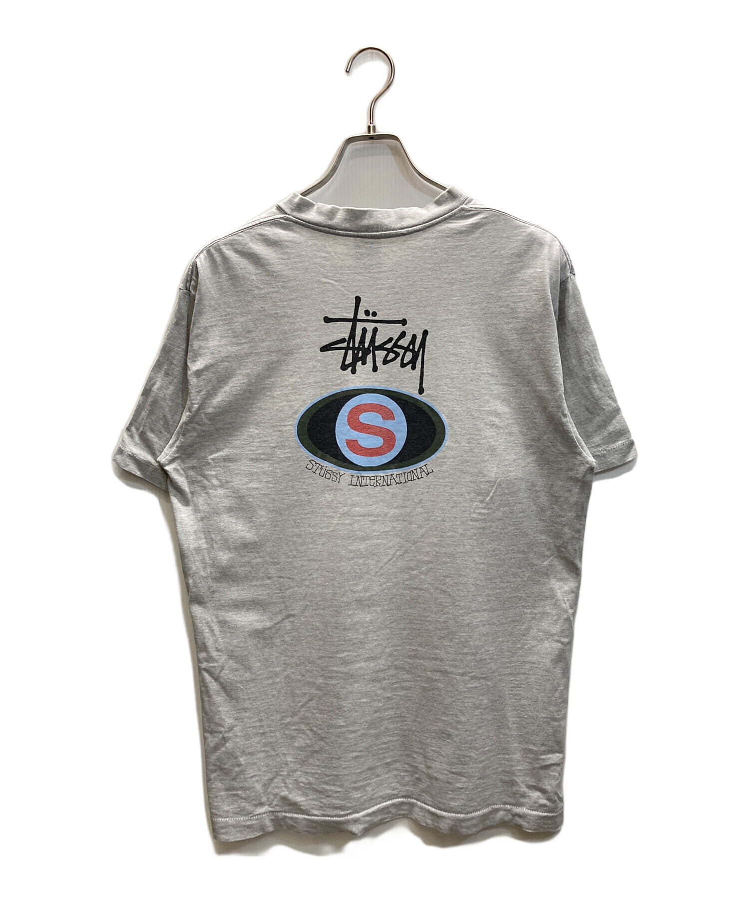 中古・古着通販】stussy (ステューシー) プリントTシャツ グレー