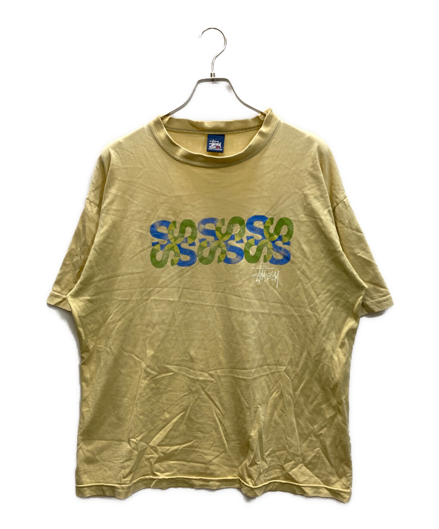 中古・古着通販】stussy (ステューシー) プリントTシャツ イエロー 