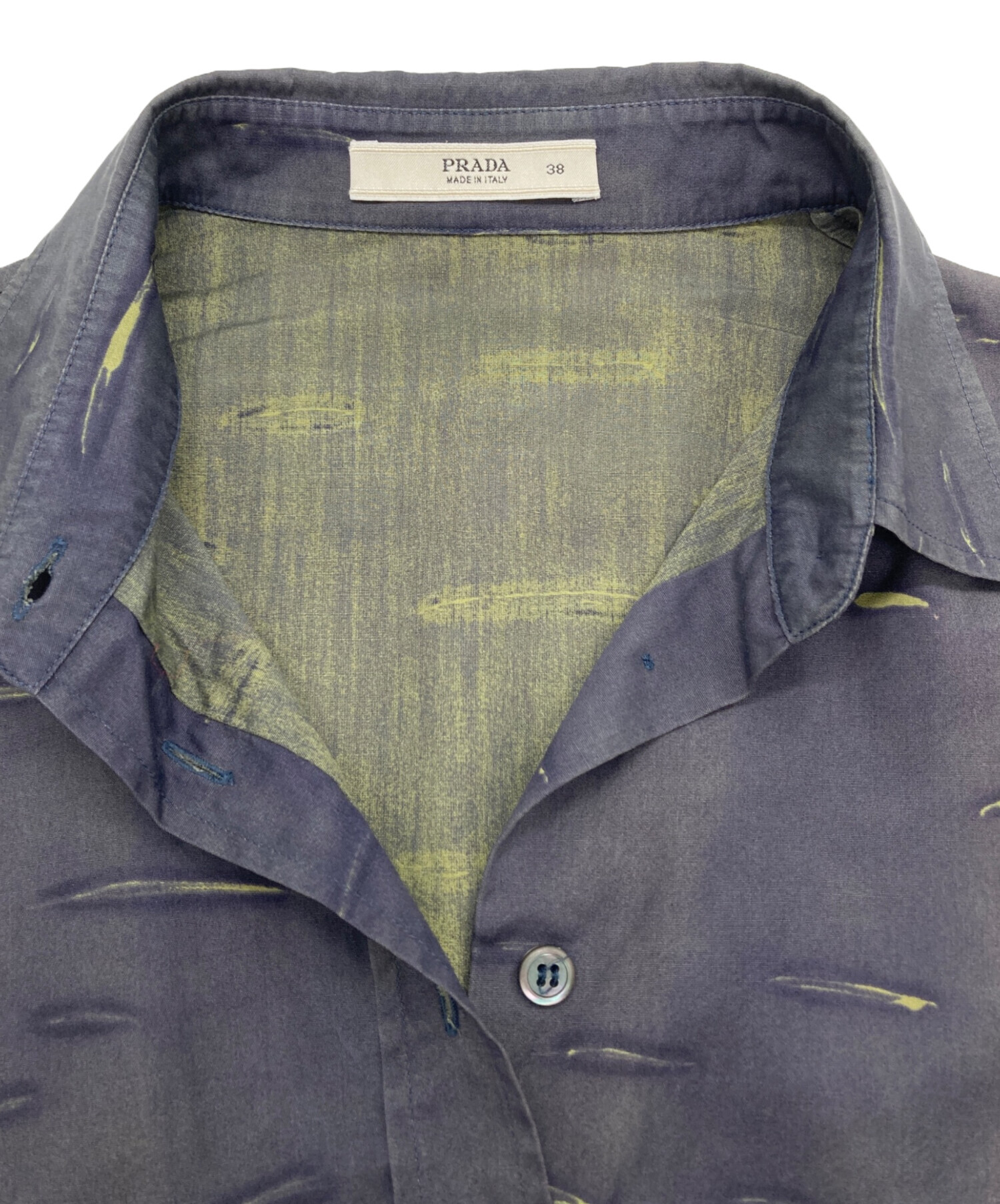 中古・古着通販】PRADA (プラダ) 総柄シャツ グレー サイズ:38