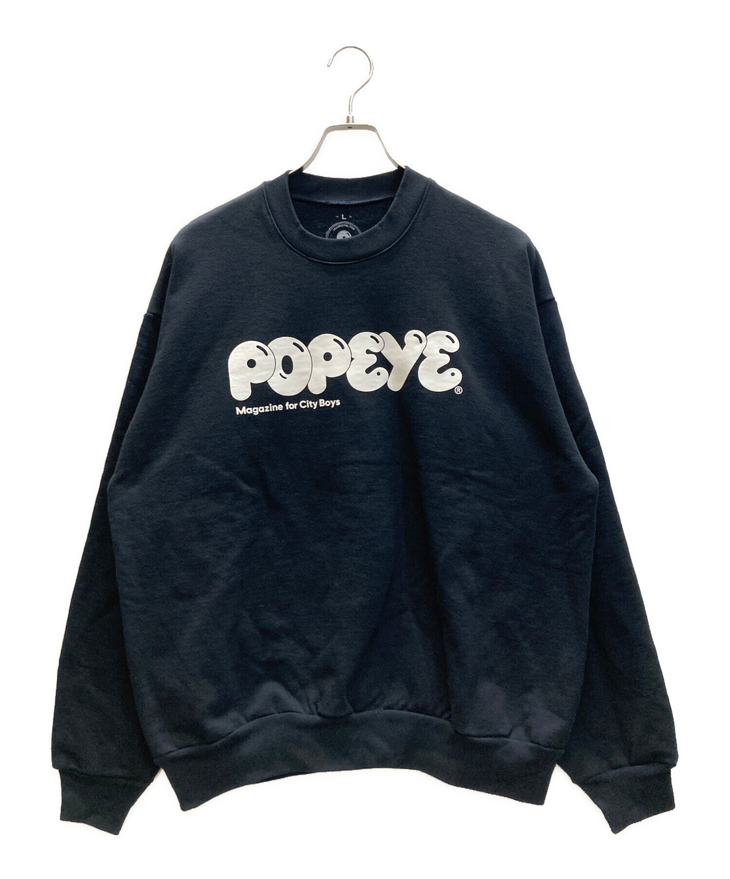 中古・古着通販】POPEYE (ポパイ) POPEYE Logo Sweat ブラック サイズ 