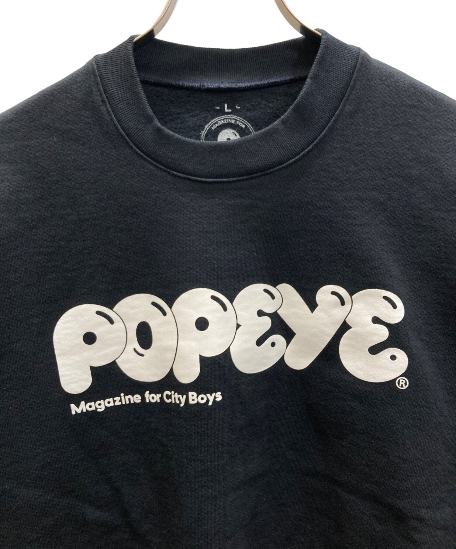 中古・古着通販】POPEYE (ポパイ) POPEYE Logo Sweat ブラック サイズ 