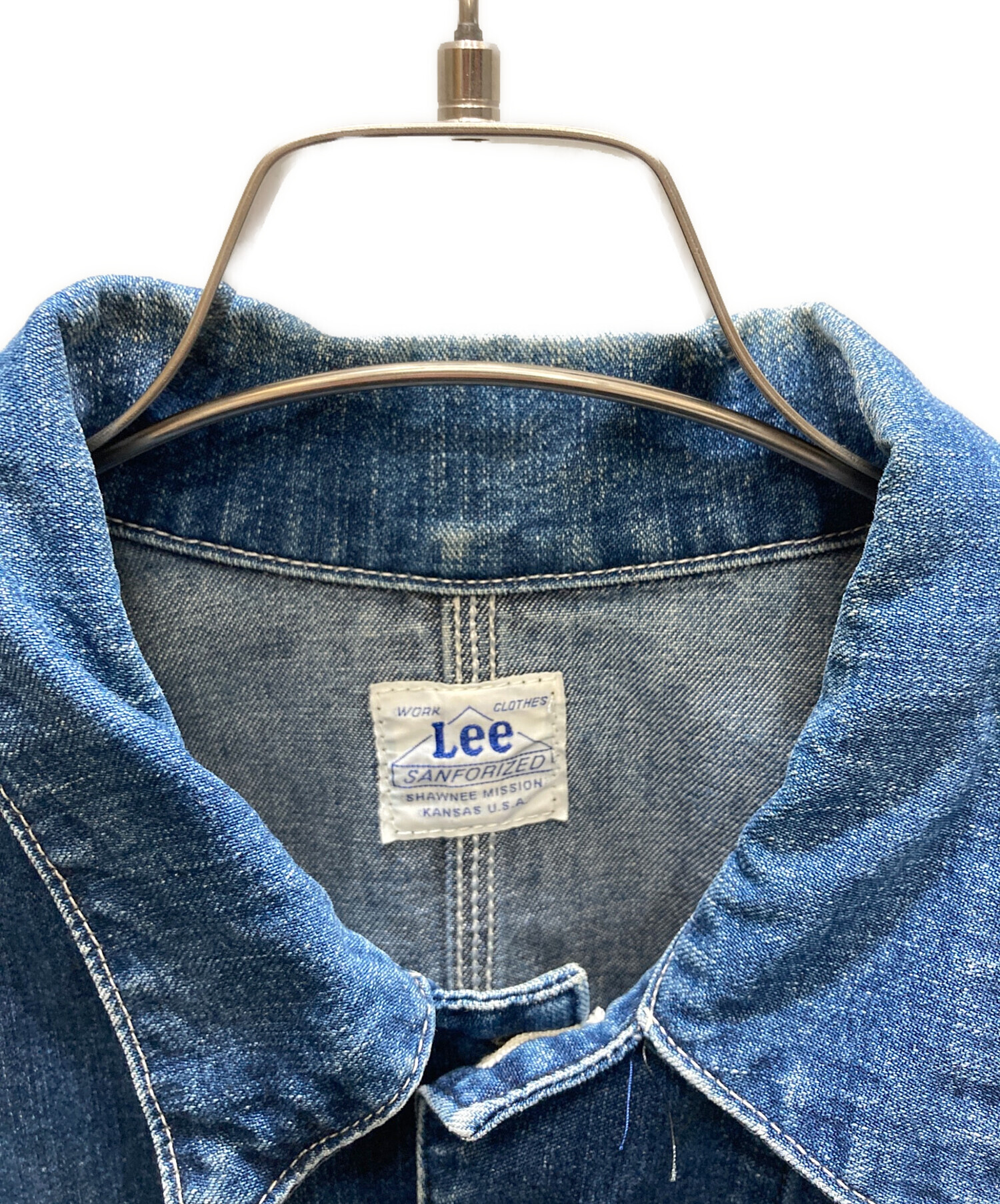 Lee 91J カバーオール インディゴ デニム L Lee 91-J DENIM COVERALL（1950'S/HOUSE LABEL/SZ 36） - 古着屋