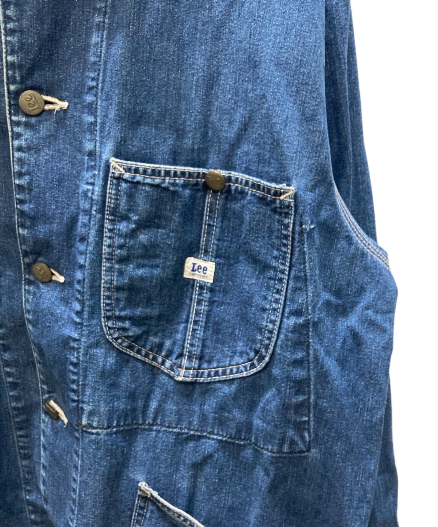 Lee 91-J カバーオール サイズ38 インディゴ 70's Lee リー 91-J デニムカバーオール チョアジャケット グッド