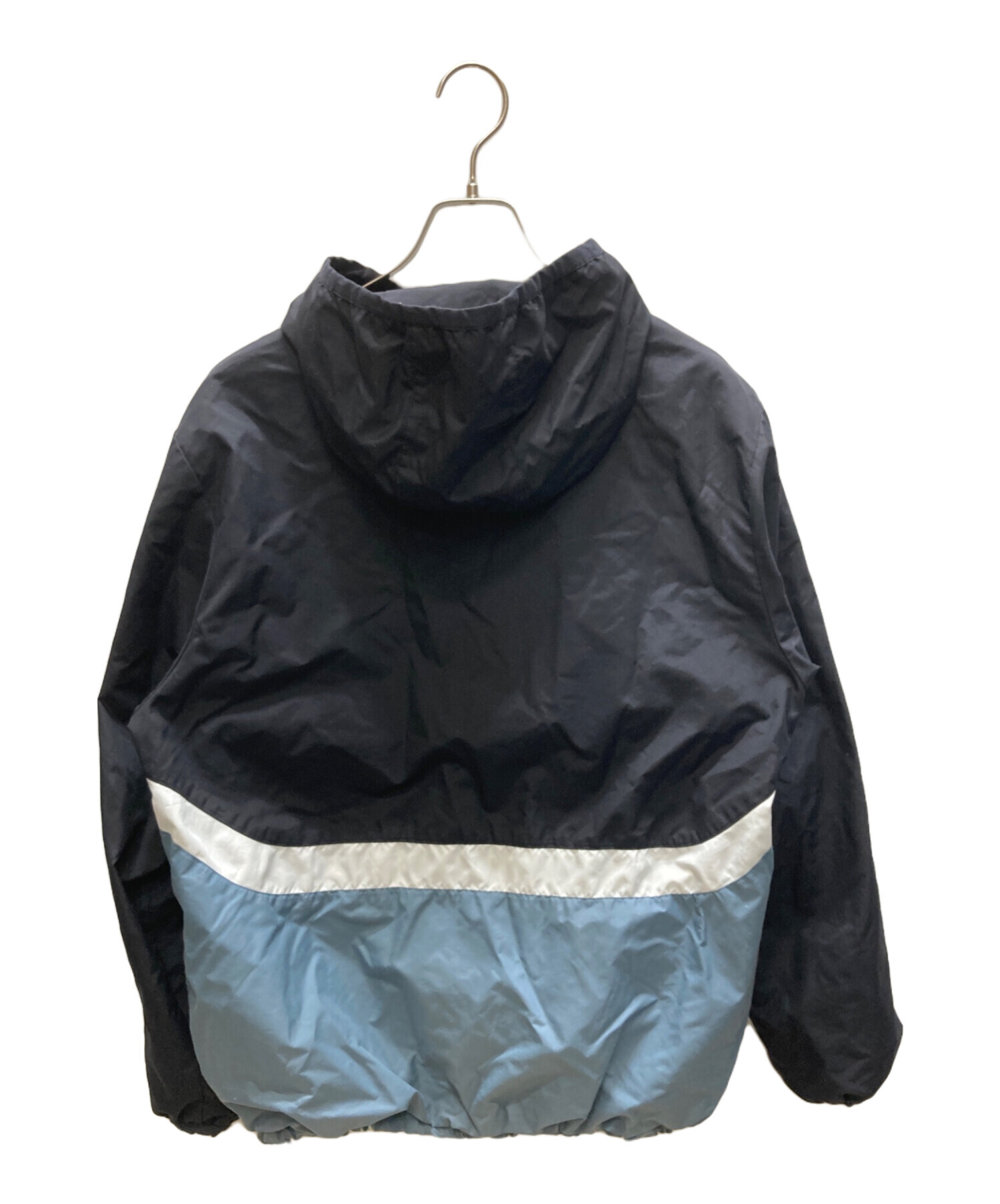 中古・古着通販】NIKE (ナイキ) ナイロンジャケット ブラック×ブルー 