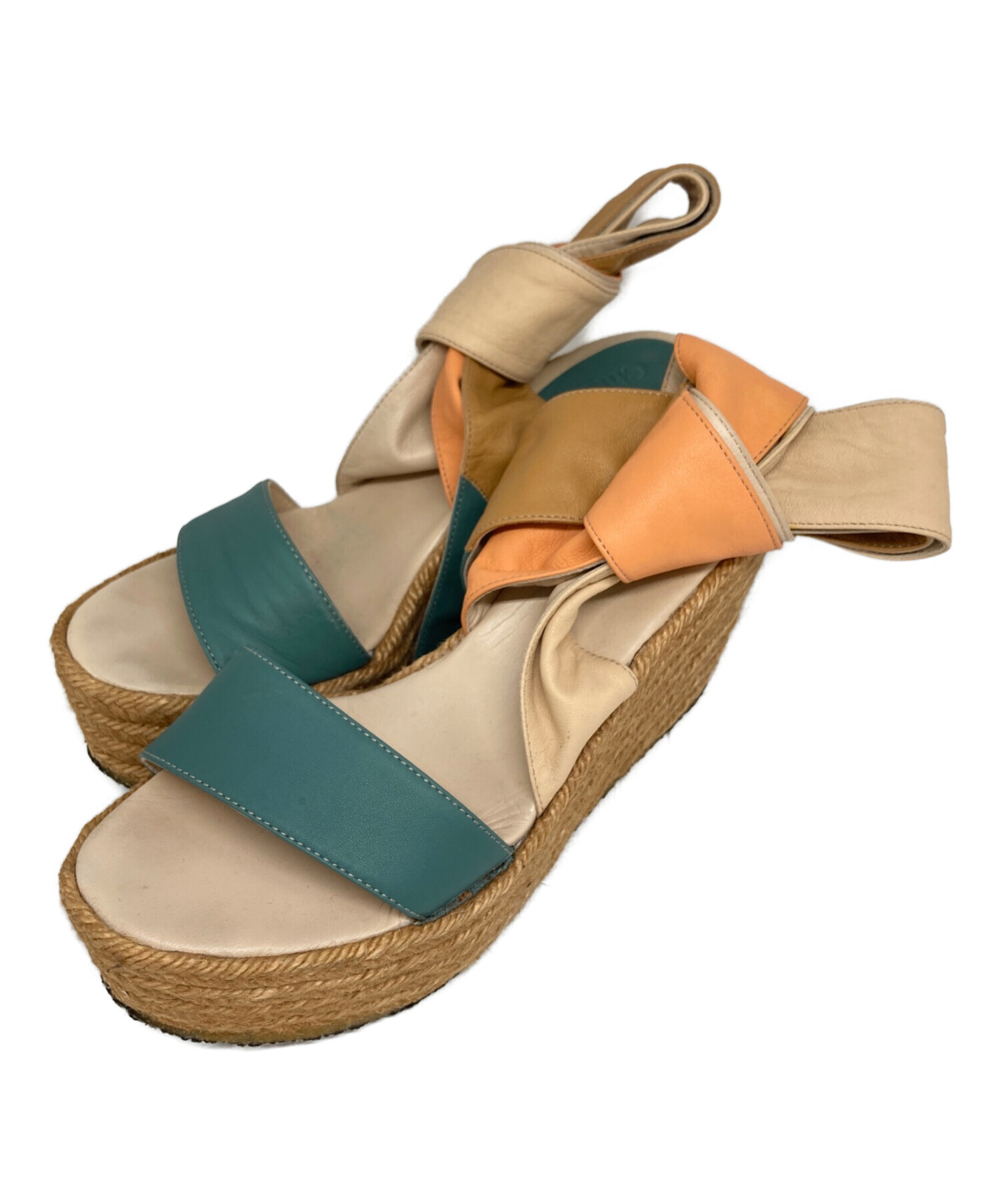 中古・古着通販】Chloe (クロエ) ジュートソールサンダル ブラウン 