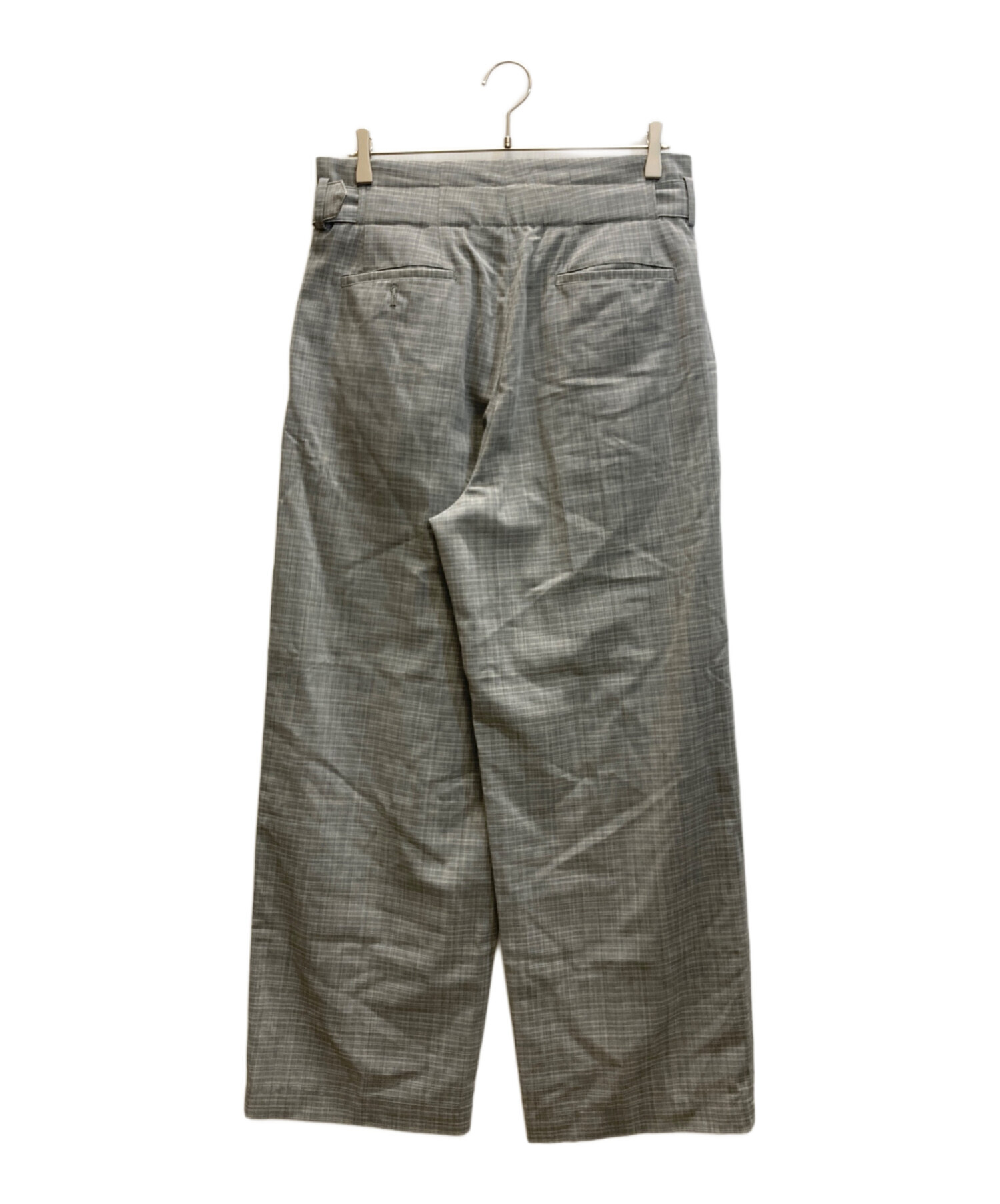 中古・古着通販】YOKE (ヨーク) HI WAIST BELTED TROUSERS グレー