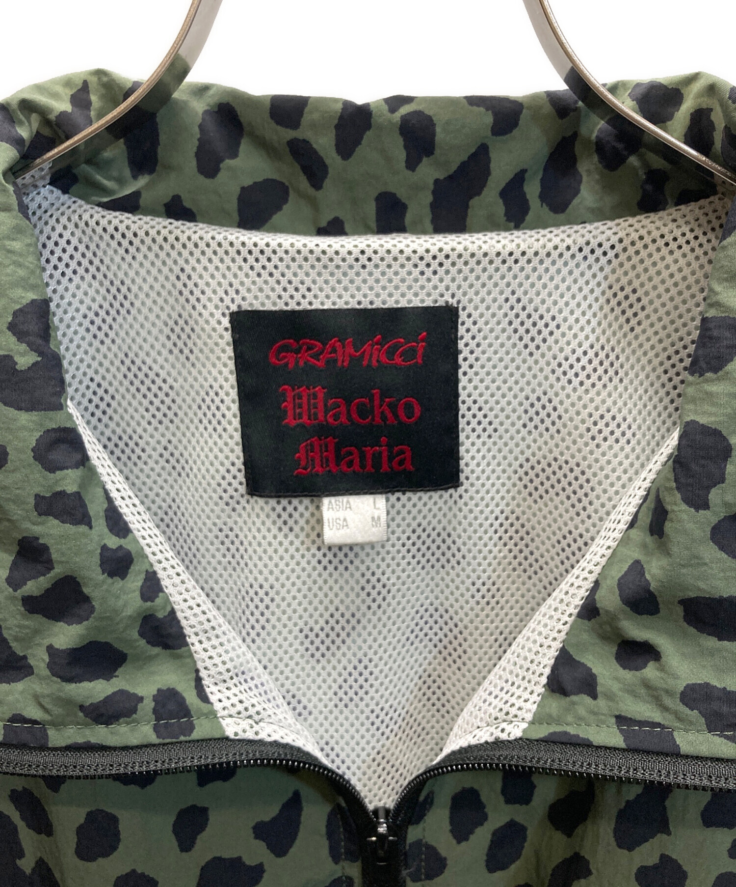 [超希少] WACKO MARIA ヒョウ柄ナイロントラックジャケット Lサイズ 中古・古着通販】WACKO MARIA (ワコマリア) ナイロンジャケット