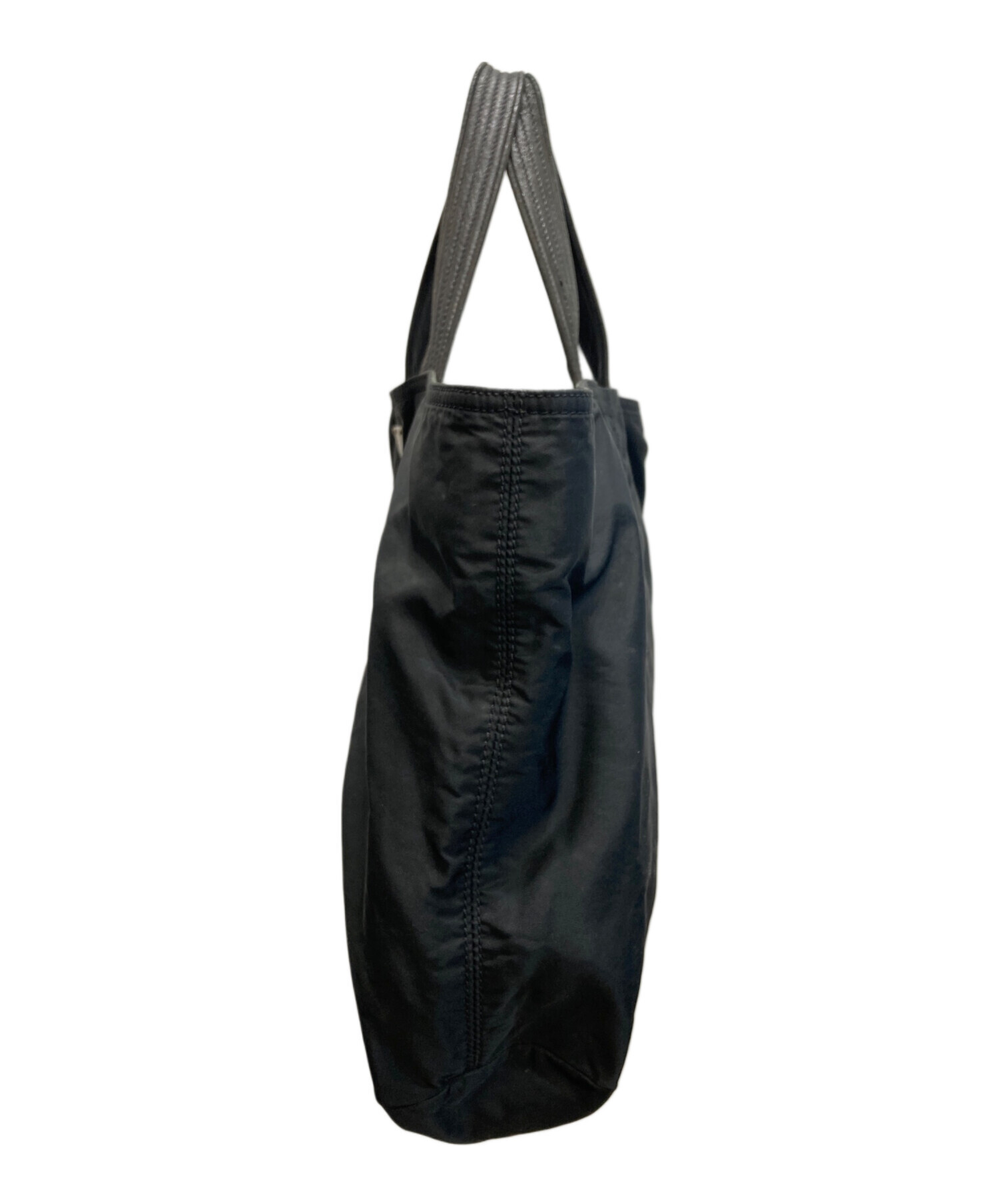 中古・古着通販】PRADA (プラダ) レザーハンドル ナイロントートバッグ 