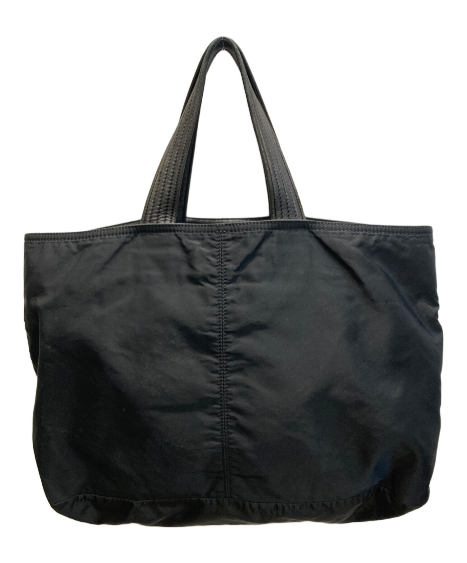 中古・古着通販】PRADA (プラダ) レザーハンドル ナイロントートバッグ