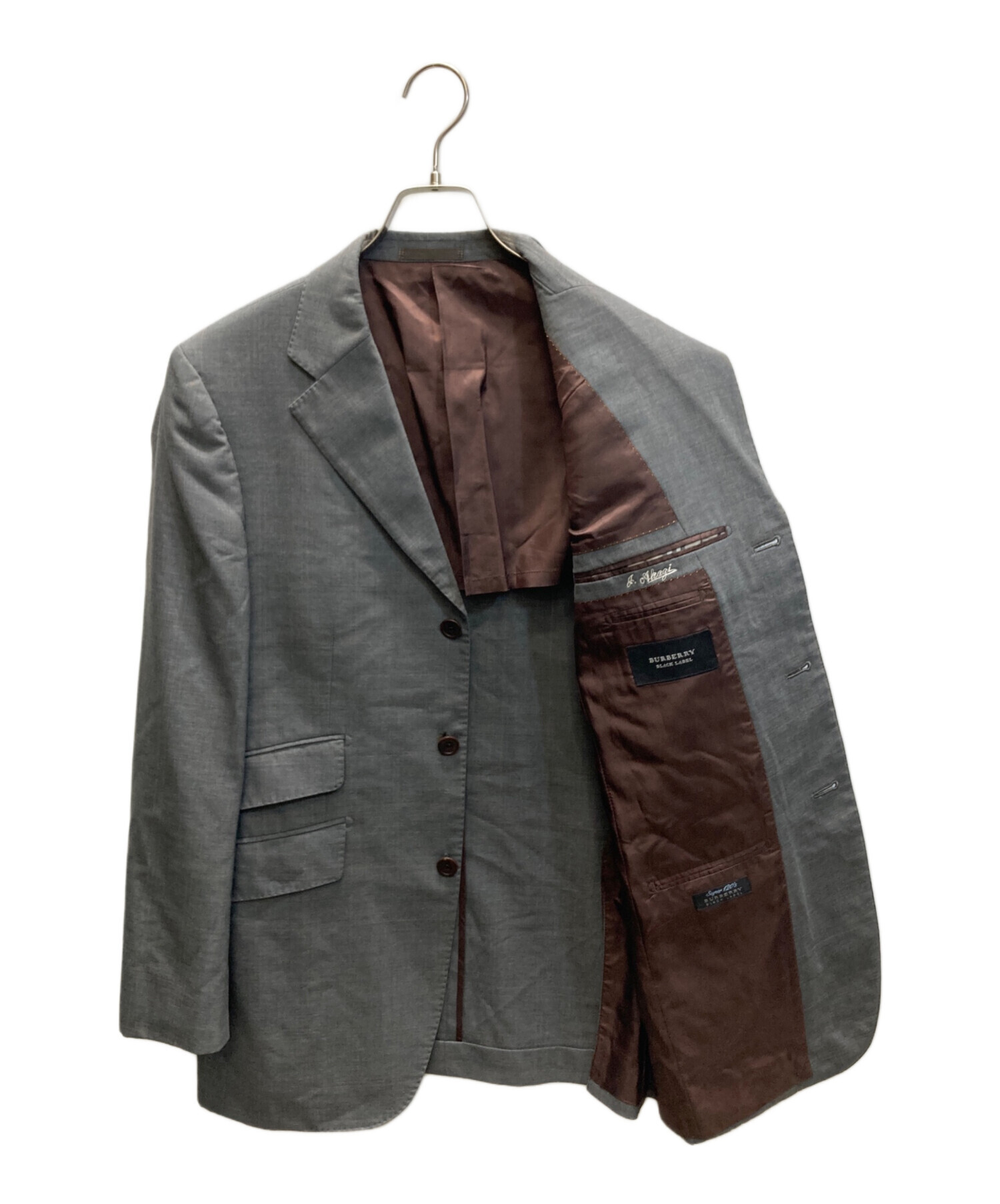 こう！未使用級 大人気 ブラックレーベル セットアップ スーツ 38R 中古・古着通販】BURBERRY BLACK LABEL (バーバリーブラックレーベル