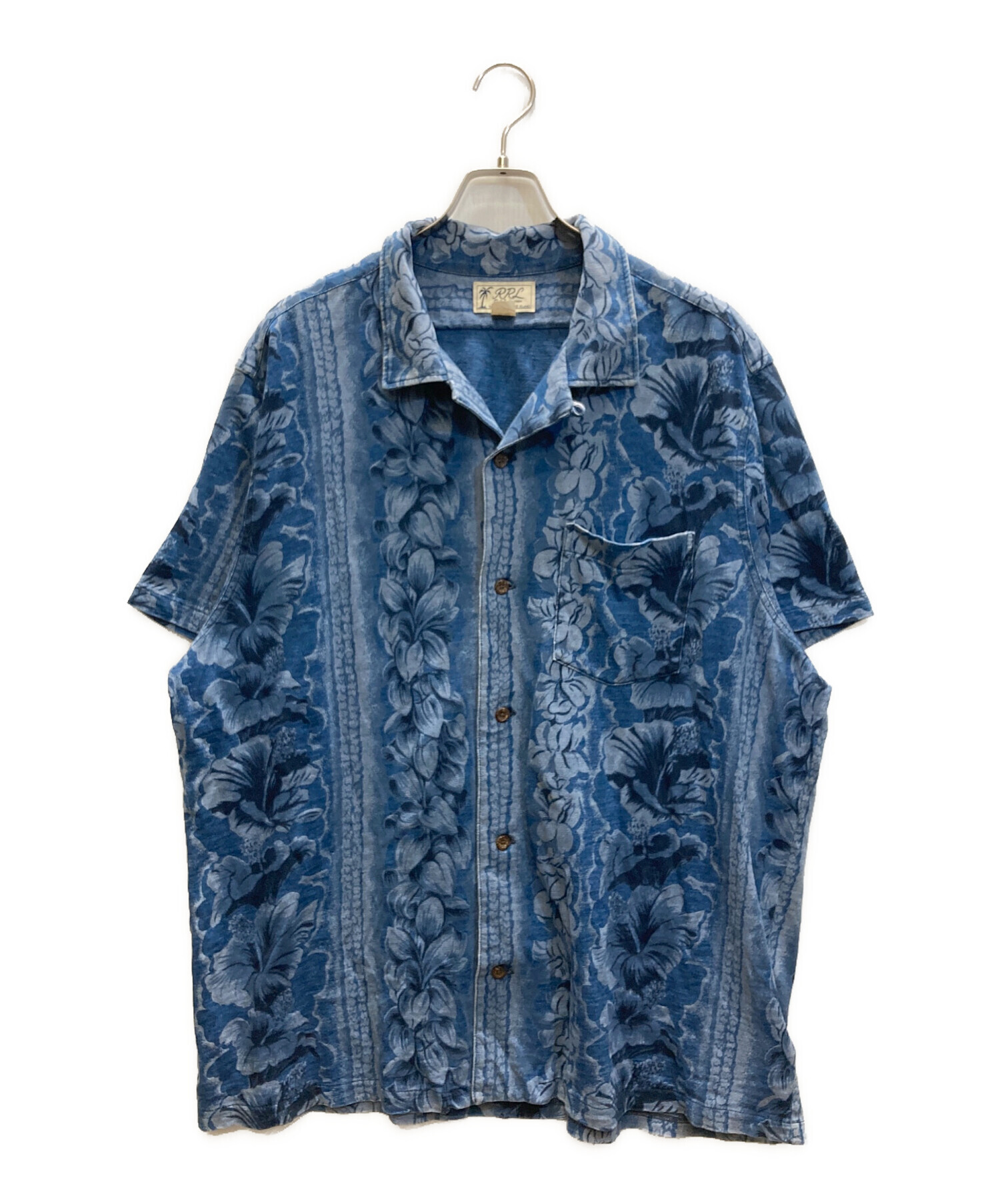 中古・古着通販】RRL (ダブルアールエル) アロハシャツ ブルー サイズ 中古・古着通販】RRL (ダブルアールエル) アロハシャツ ブルー サイズ