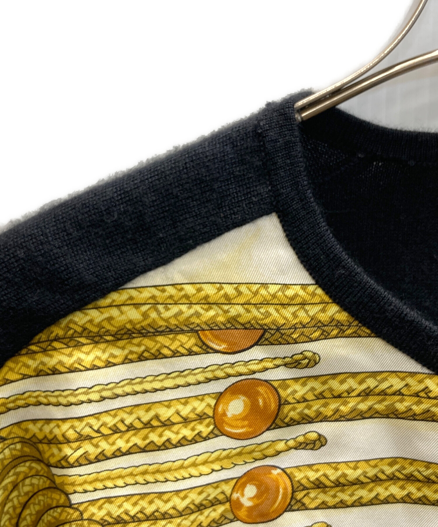 HERMÈS カーディガン シルク混合 中古・古着通販】HERMES (エルメス) シルク切替カシミヤカーディガン