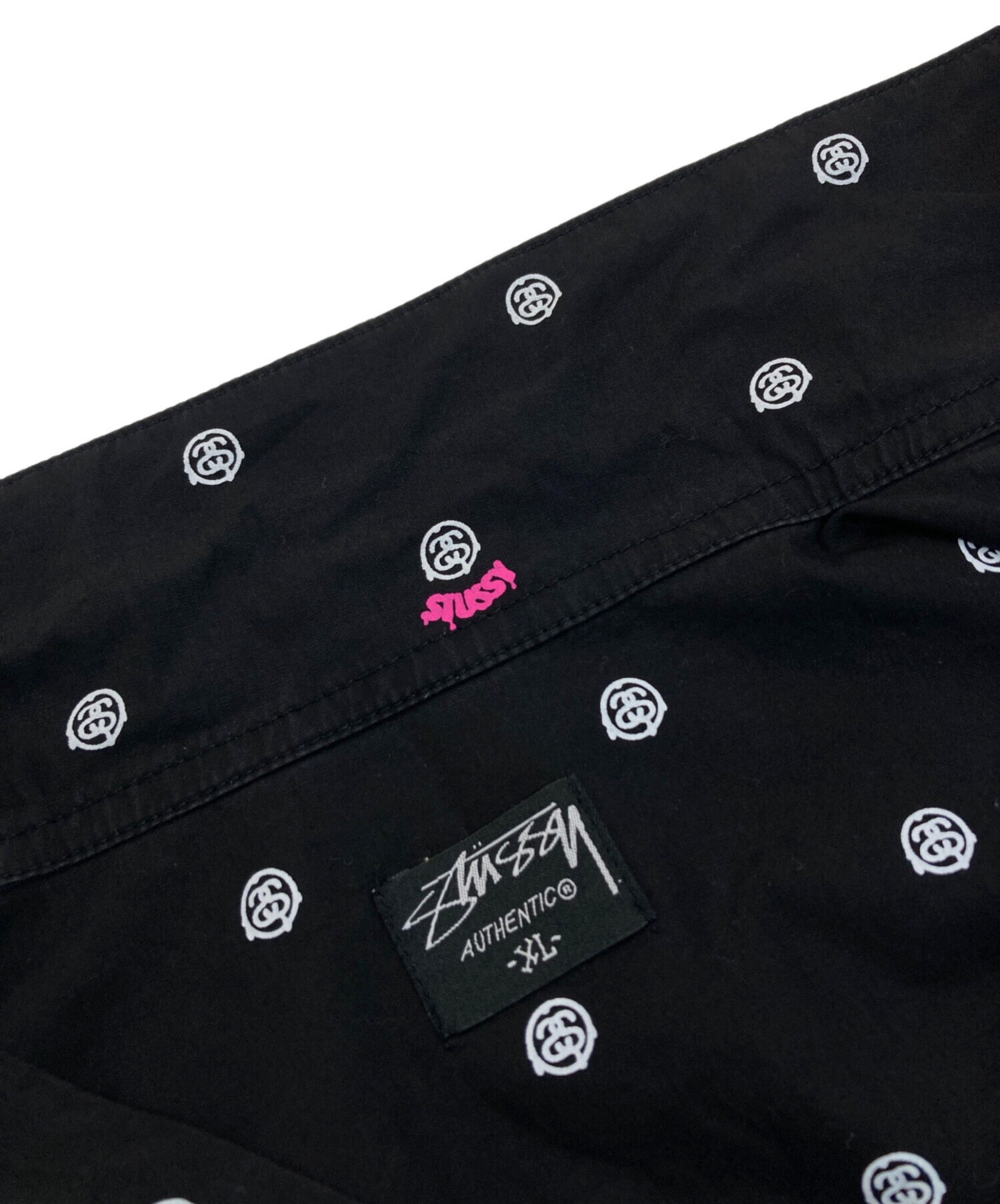 中古・古着通販】stussy (ステューシー) 総柄シャツ ブラック サイズ