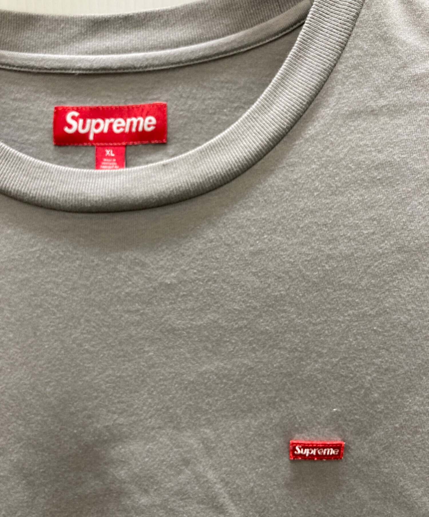 中古・古着通販】SUPREME (シュプリーム) Small Box L/S Tee グレー