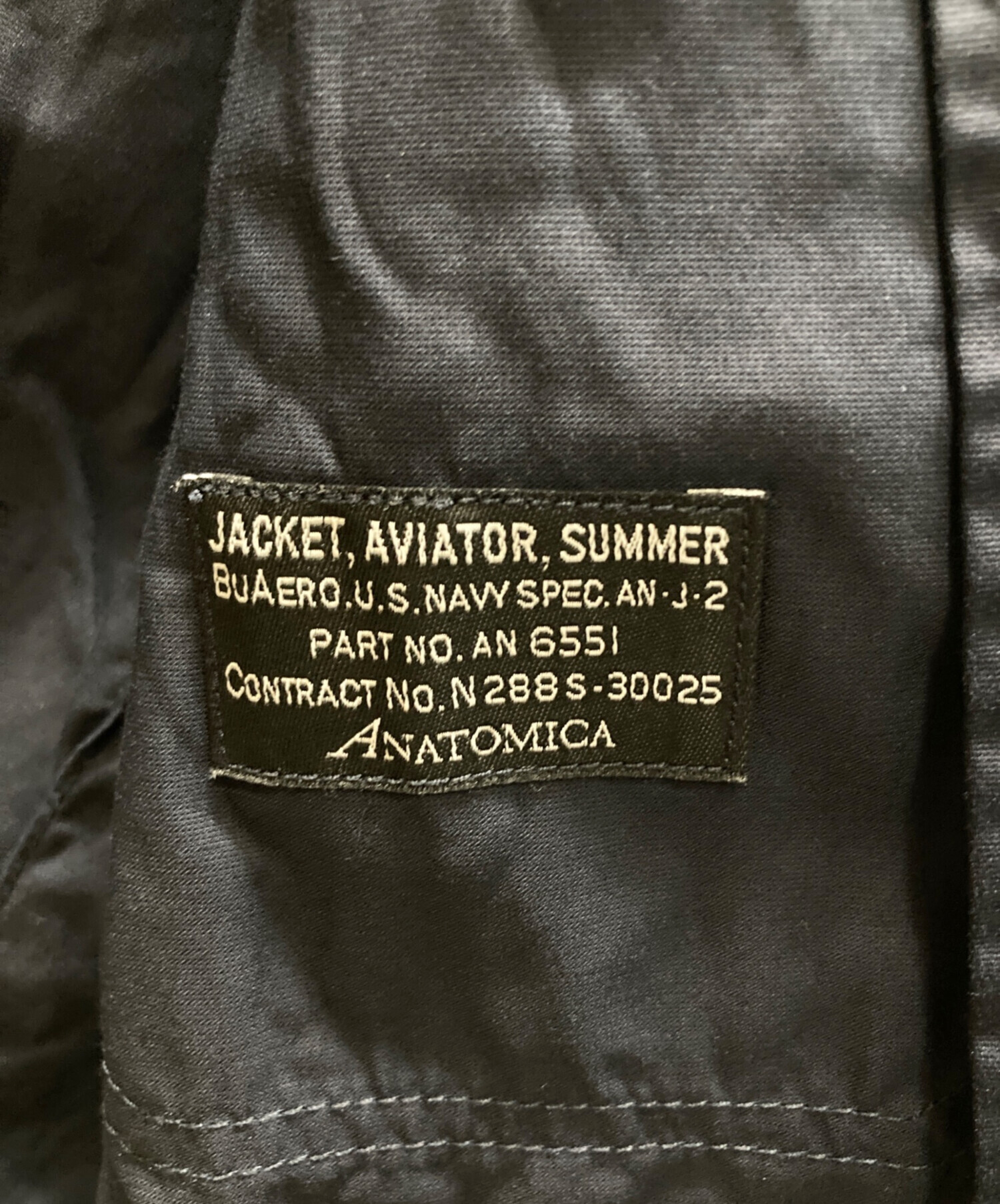 中古・古着通販】ANATOMICA (アナトミカ) USN FLIGHT JACKET ネイビー