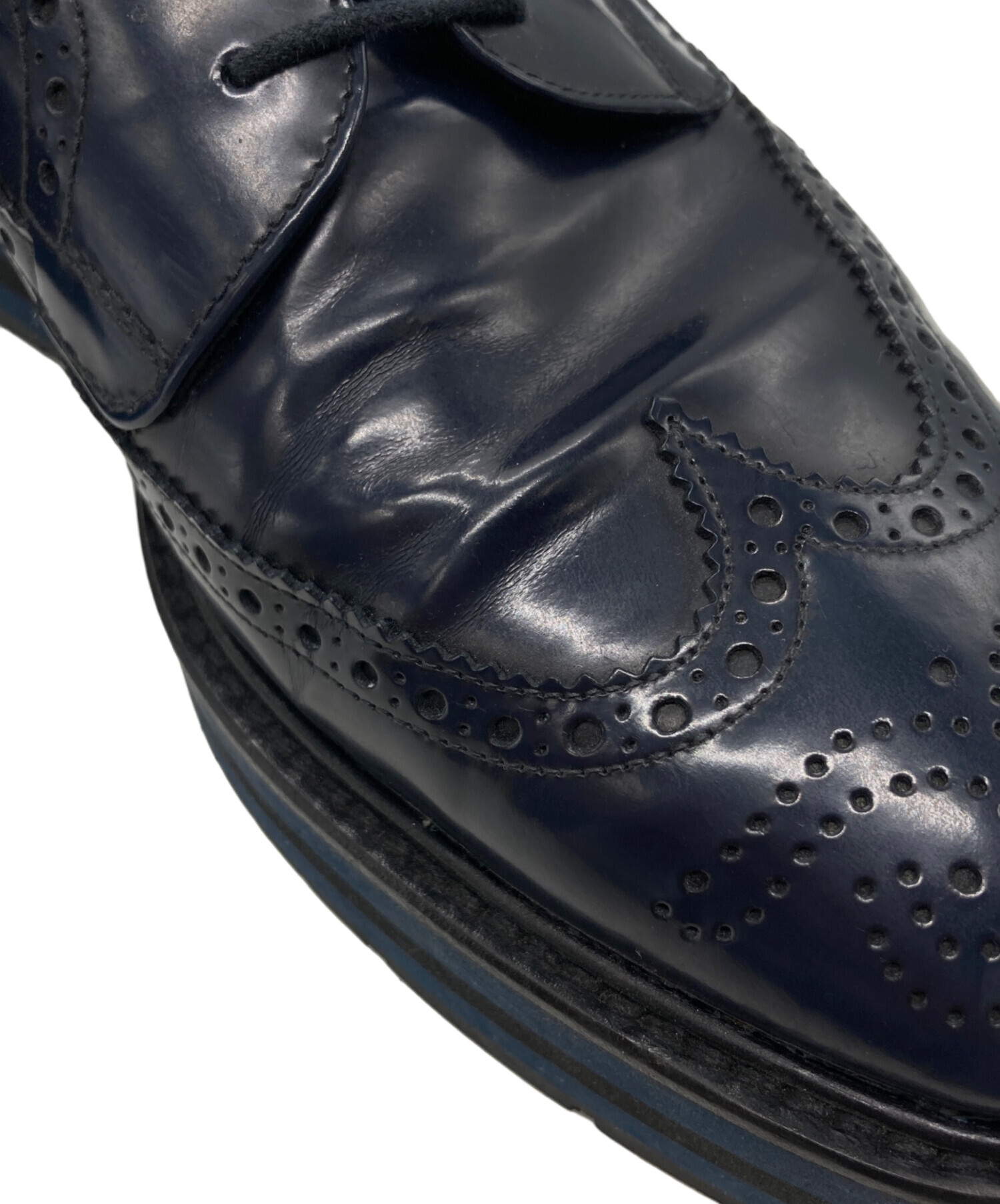 中古・古着通販】PRADA (プラダ) ウィングチップレースアップシューズ