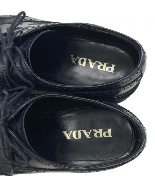 中古・古着通販】PRADA (プラダ) ウィングチップレースアップシューズ