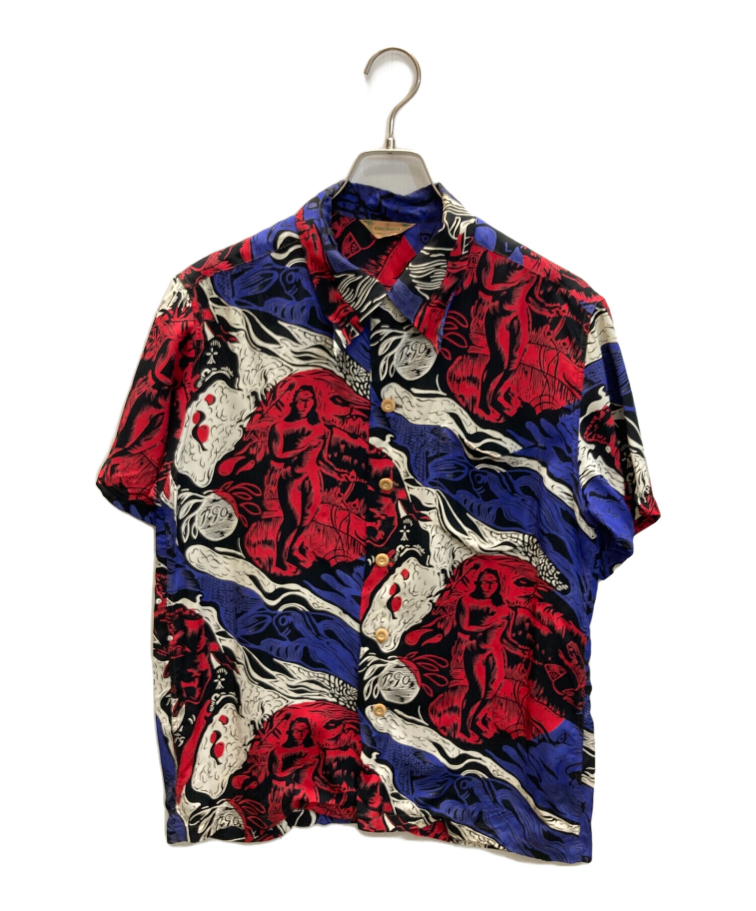 中古・古着通販】Sun Surf (サンサーフ) アロハシャツ レッド×ブルー